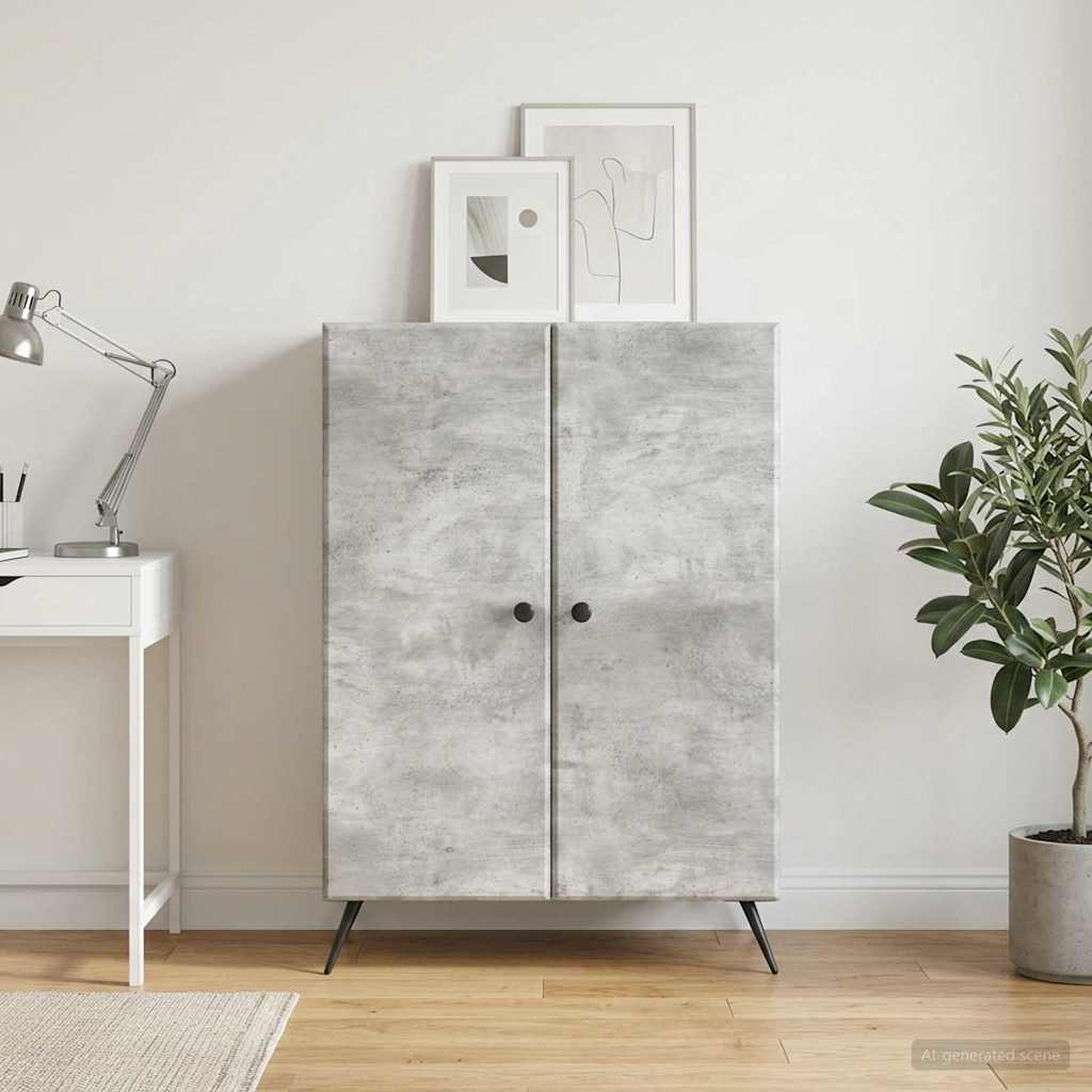 Kabalas Betono pilka 66 x 34,5 x 90 cm Apdirbta mediena