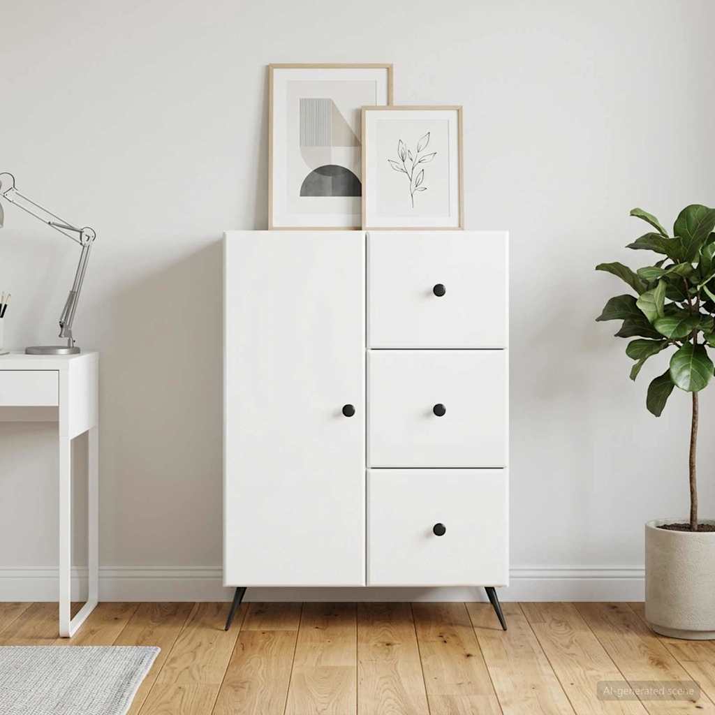 Kabalas Itin blizgi balta 66 x 34,5 x 90 cm Apdirbta mediena