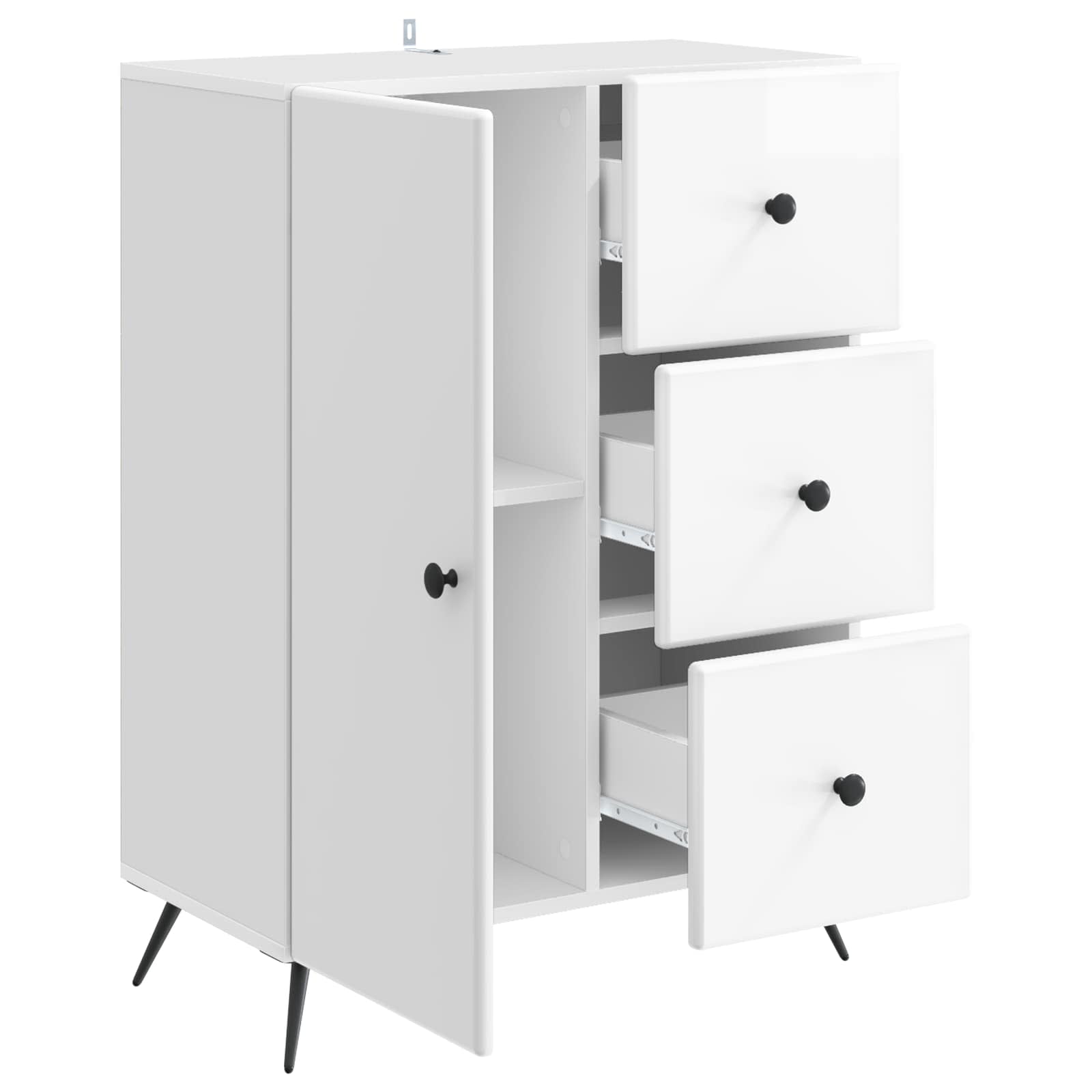 Kabalas Itin blizgi balta 66 x 34,5 x 90 cm Apdirbta mediena