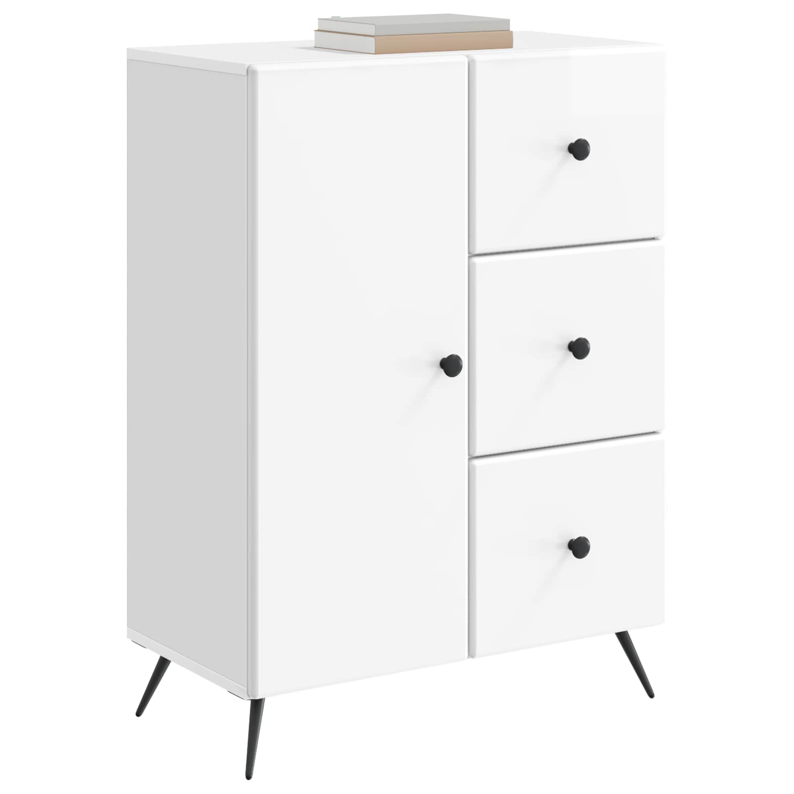 Kabalas Itin blizgi balta 66 x 34,5 x 90 cm Apdirbta mediena