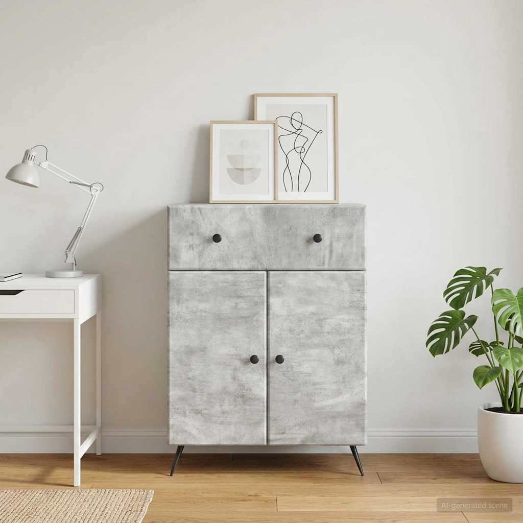 Kabalas Betona pelēks 66 x 34,5 x 90 cm Apstrādāta koksne