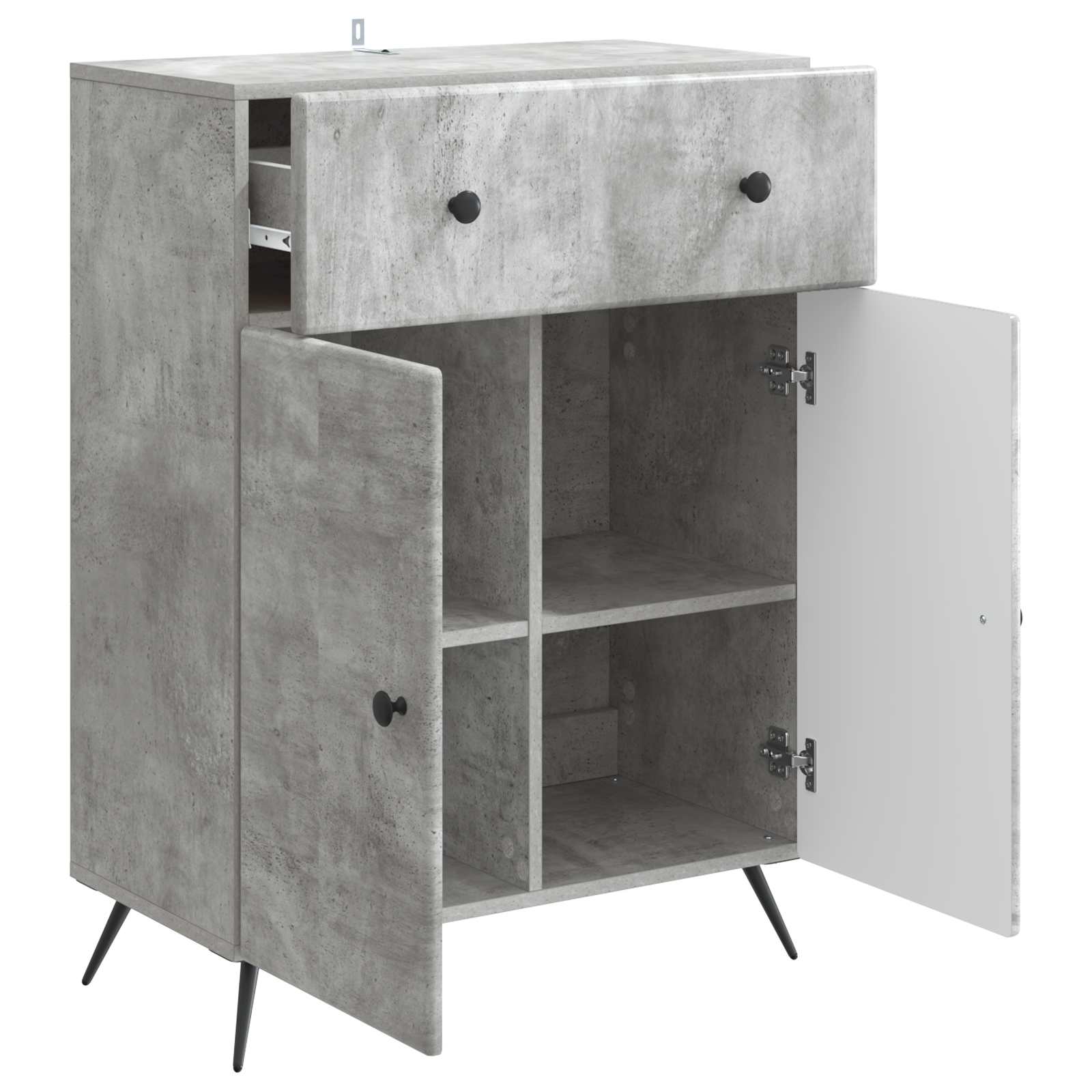 Kabalas Betona pelēks 66 x 34,5 x 90 cm Apstrādāta koksne