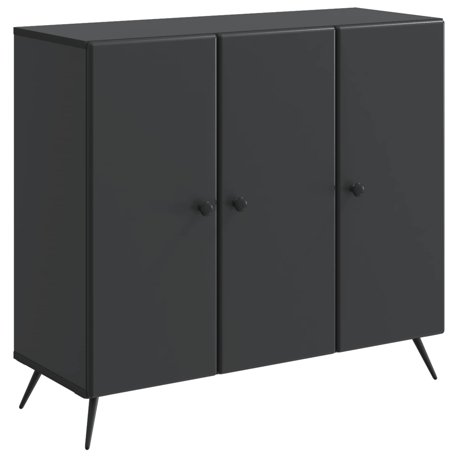 Kumode Melna 89 x 34,5 x 80 cm Apstrādāta koksne