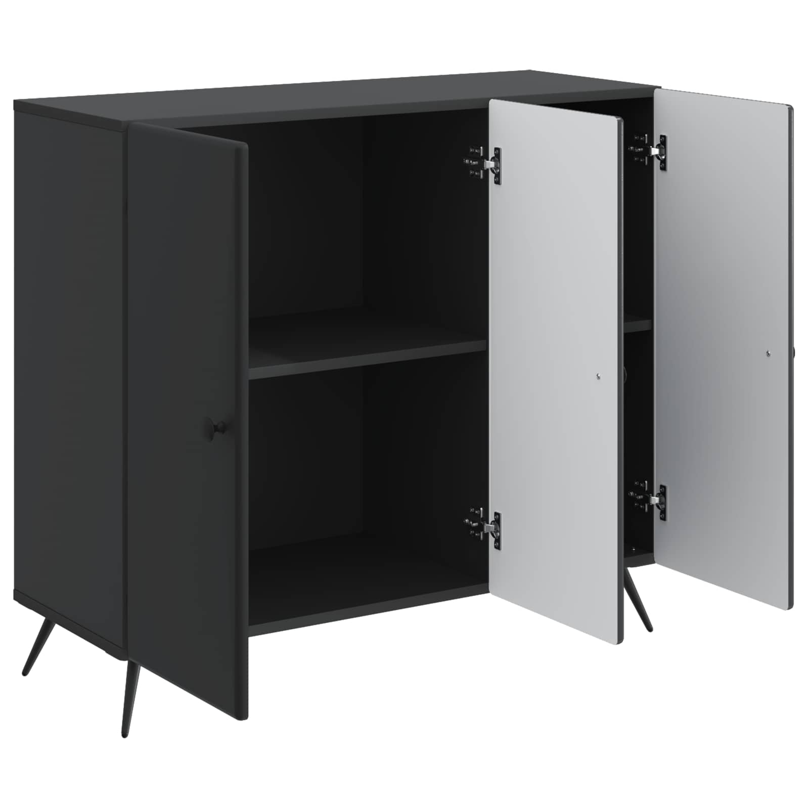 Kumode Melna 89 x 34,5 x 80 cm Apstrādāta koksne