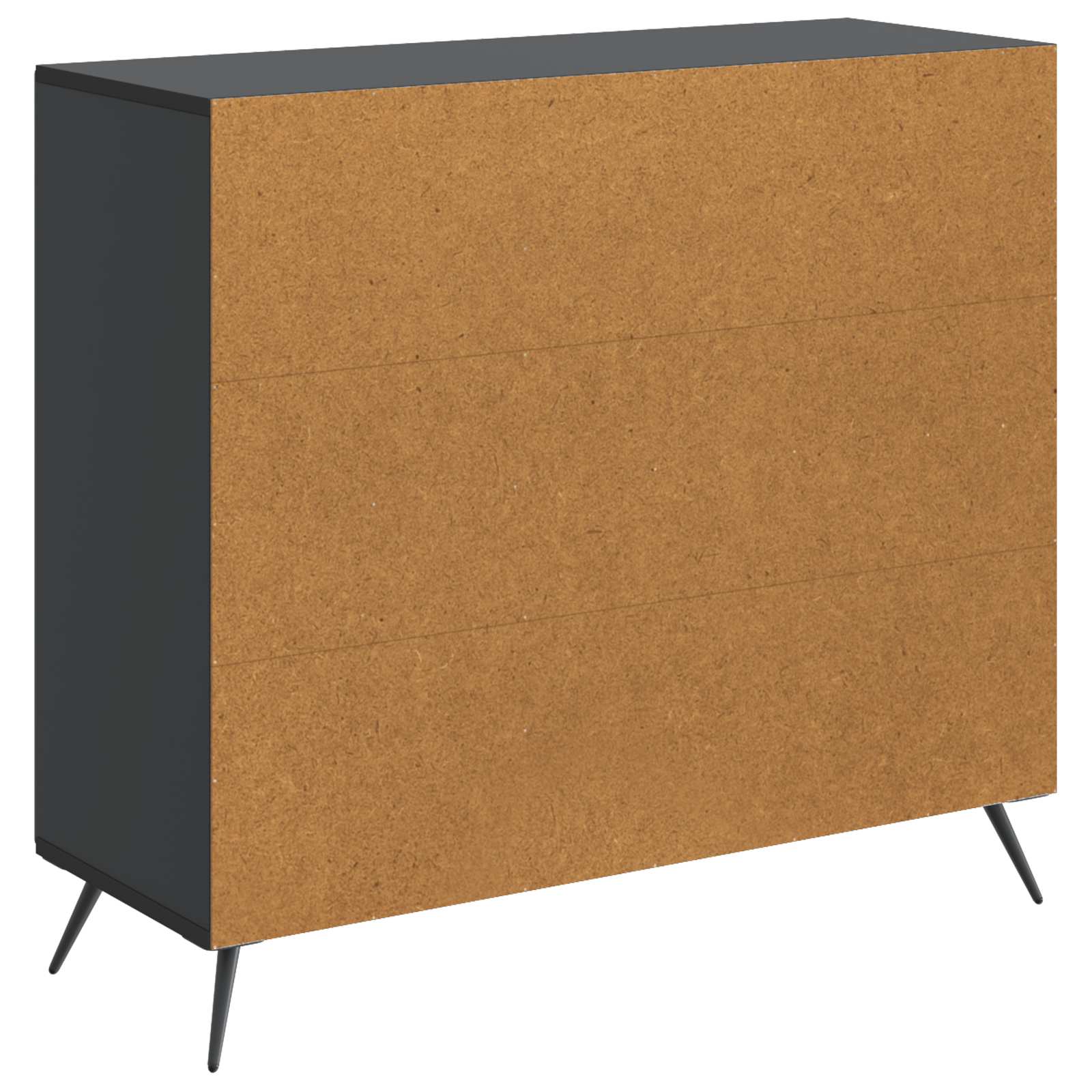 Kumode Melna 89 x 34,5 x 80 cm Apstrādāta koksne