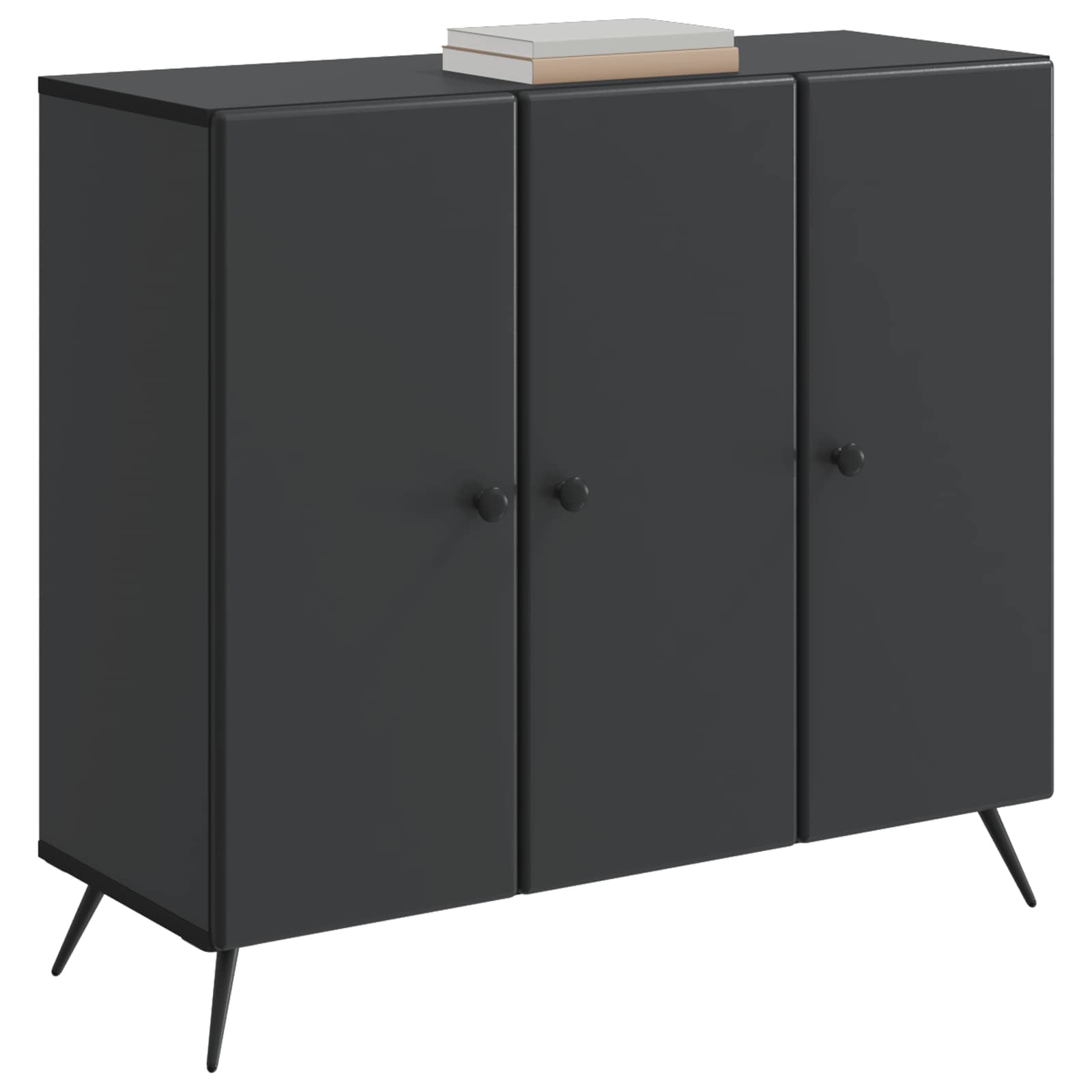 Kumode Melna 89 x 34,5 x 80 cm Apstrādāta koksne