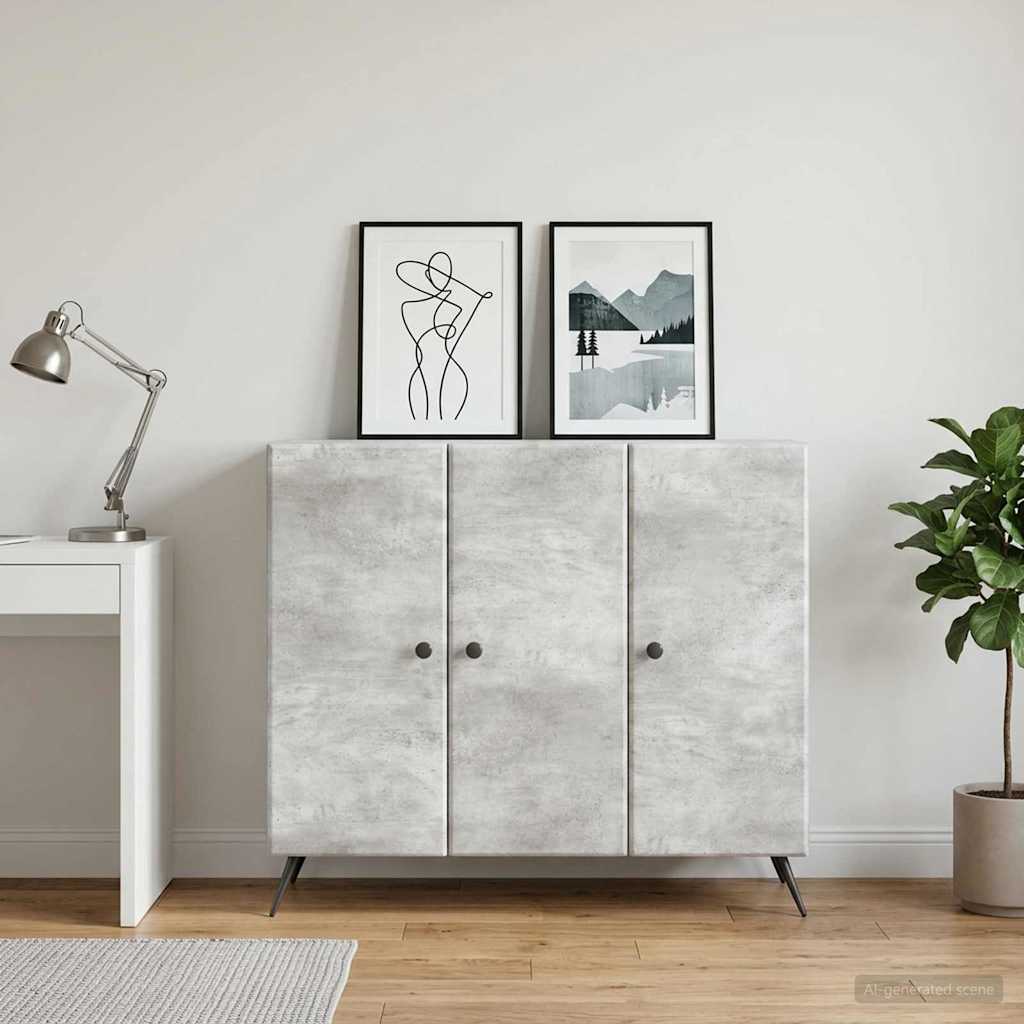 Kabalas Betono pilka 89 x 34,5 x 80 cm Apdirbta mediena