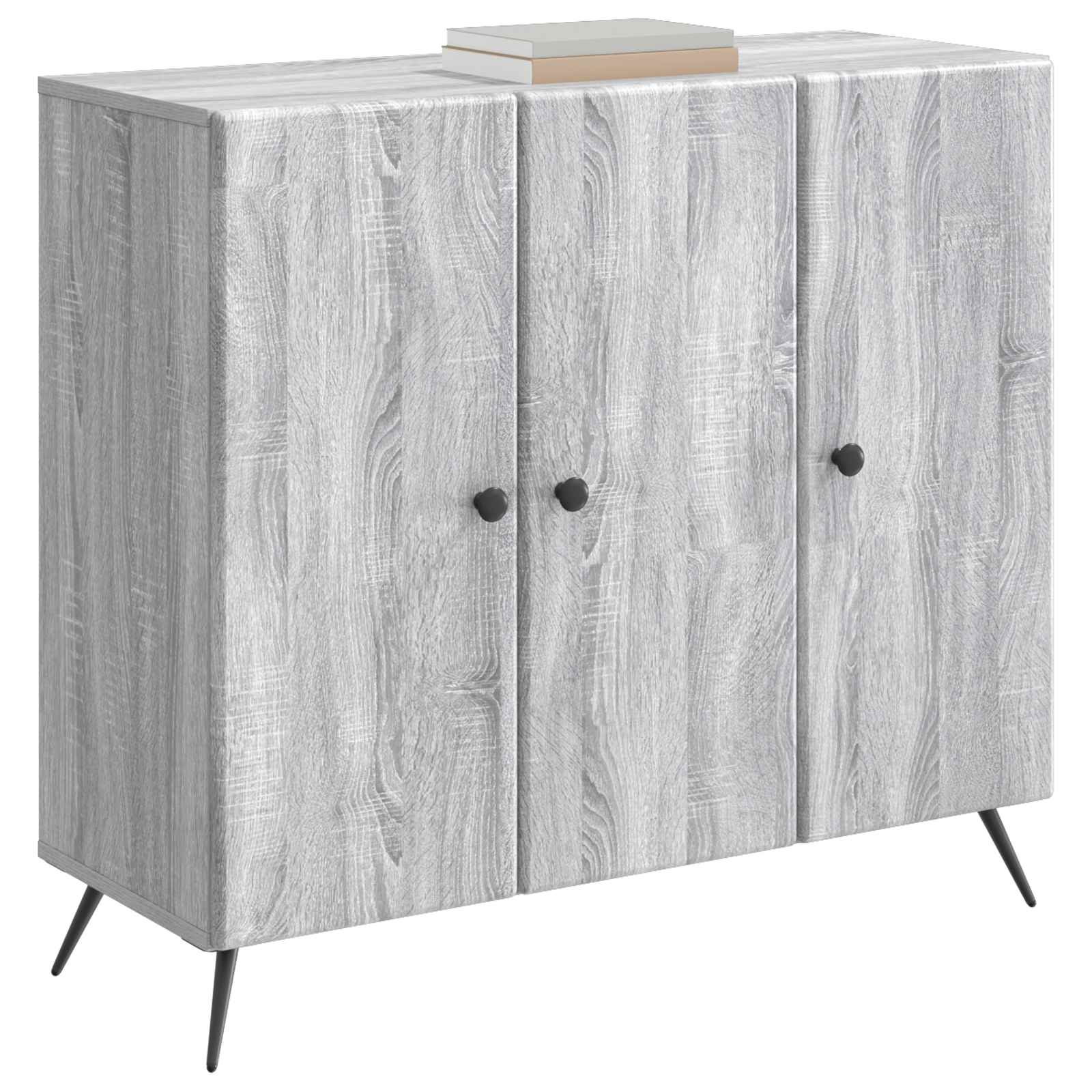 Kumode Pelēka sonoma ozola 89 x 34,5 x 80 cm Inženierijas koks