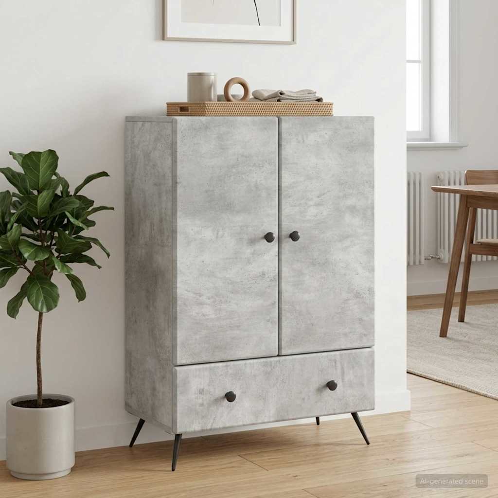 Kabalas Betono pilka 66 x 34,5 x 95 cm Apdirbta mediena