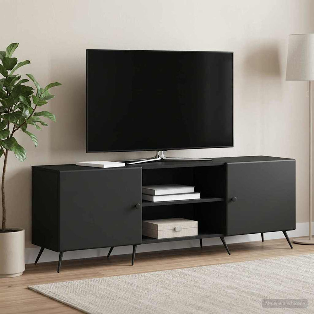 Televizoriaus spintelė Juoda 150 x 31 x 50 cm Apdirbta mediena