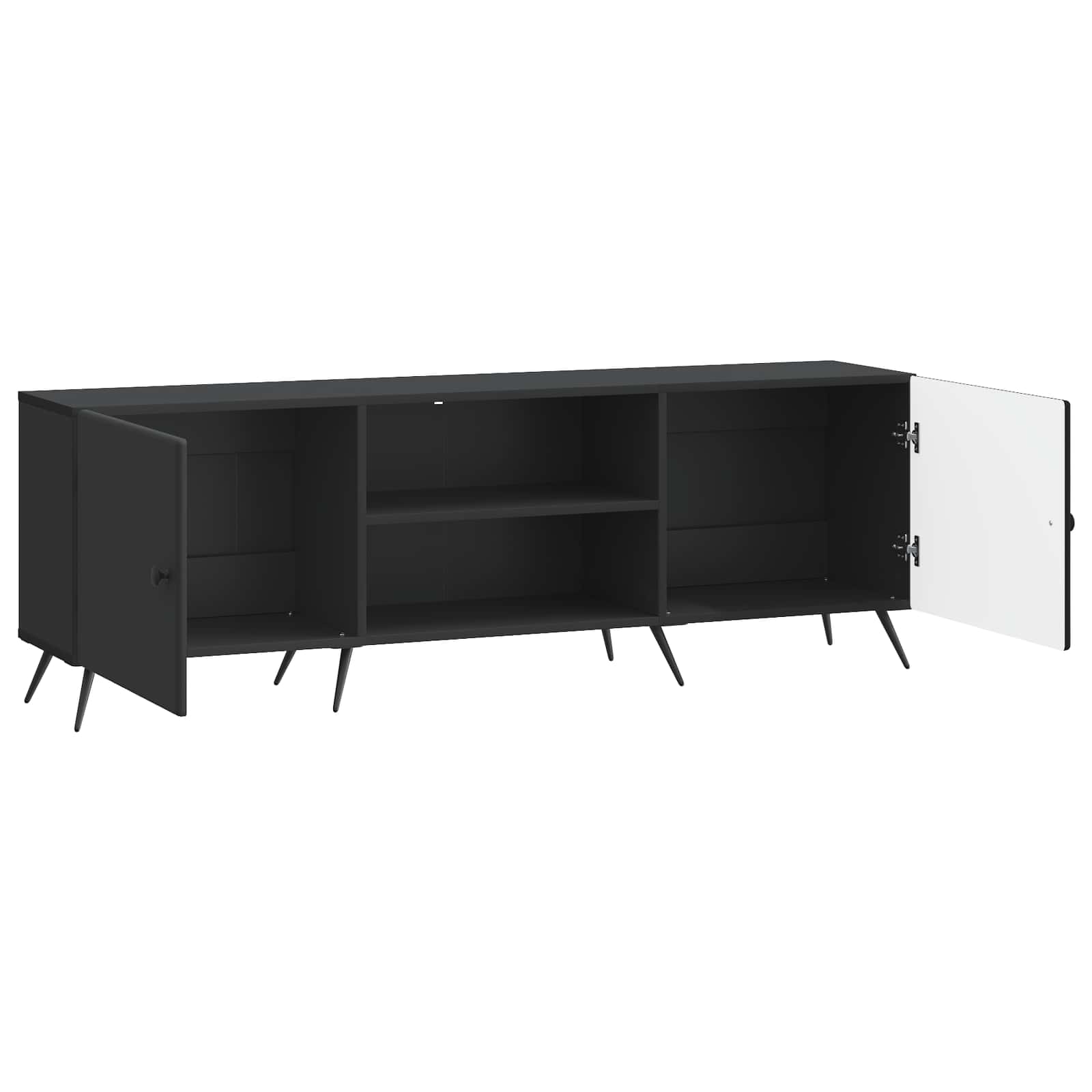 Televizoriaus spintelė Juoda 150 x 31 x 50 cm Apdirbta mediena