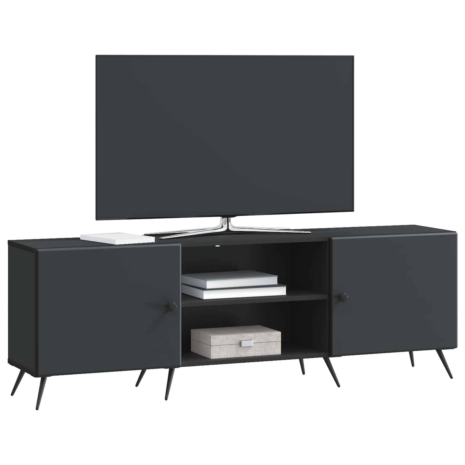 Televizoriaus spintelė Juoda 150 x 31 x 50 cm Apdirbta mediena