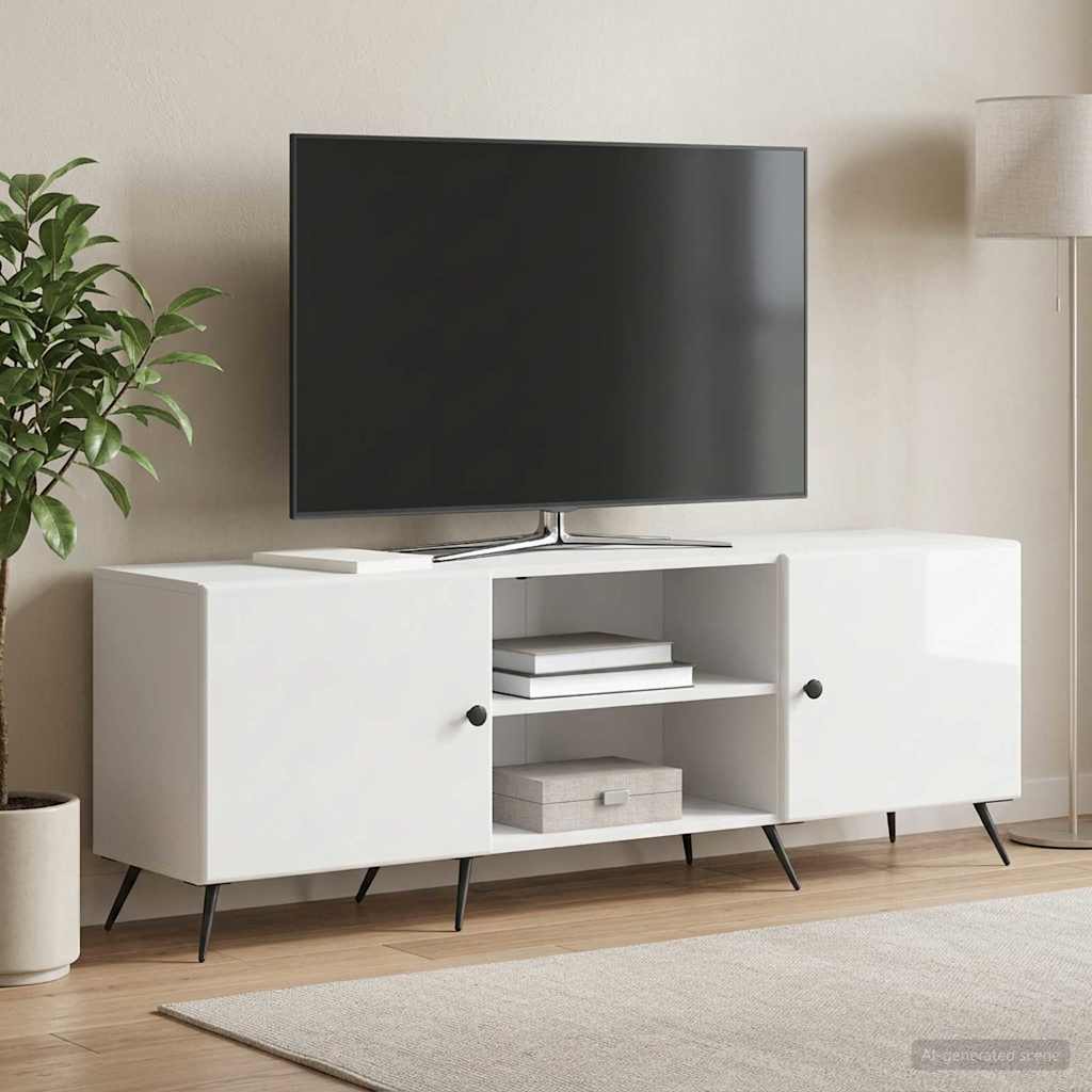 Televizoriaus spintelė Itin blizgi balta 150 x 31 x 50 cm