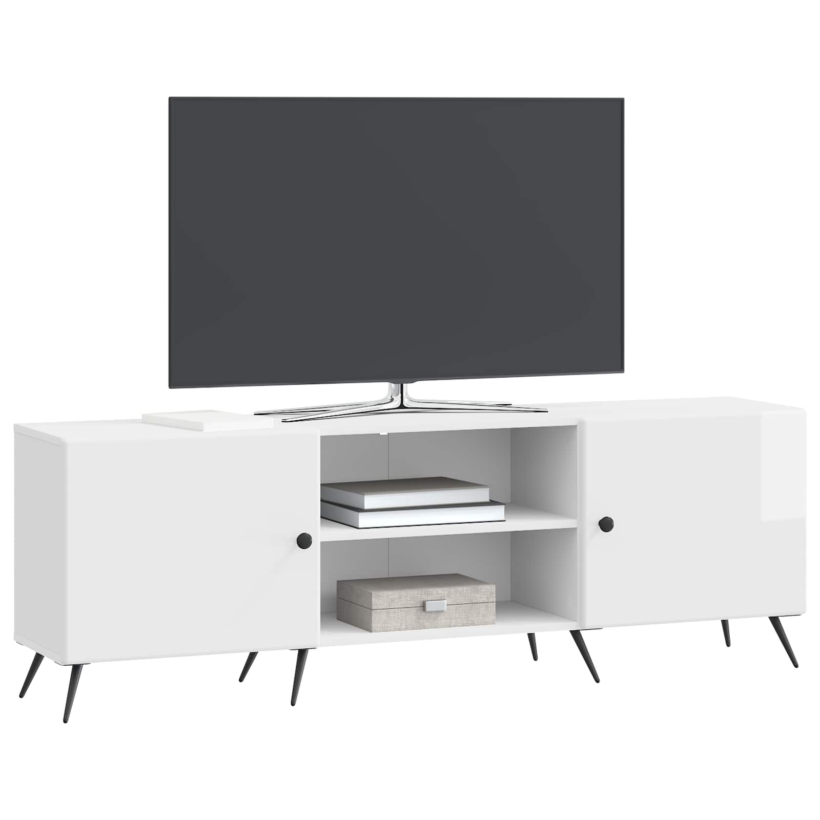 Televizoriaus spintelė Itin blizgi balta 150 x 31 x 50 cm