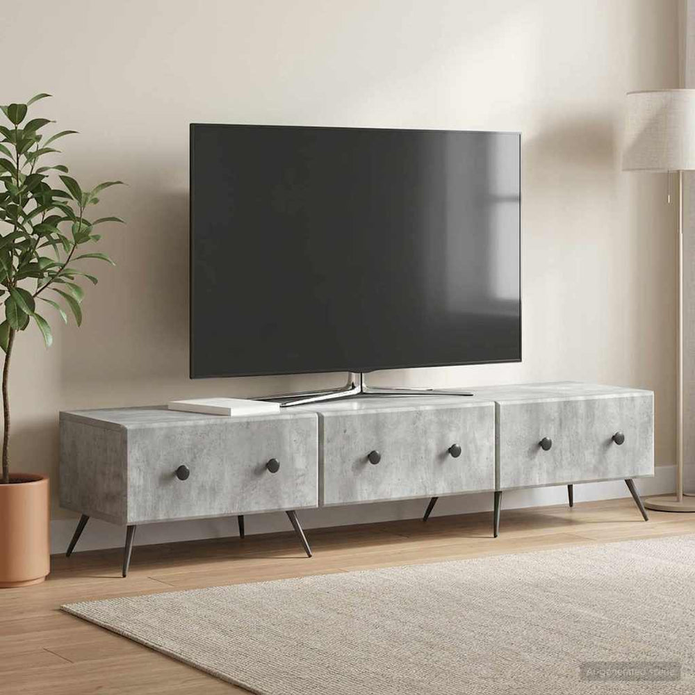 Televizoriaus spintelė Betono pilka 147 x 34,5 x 30 cm
