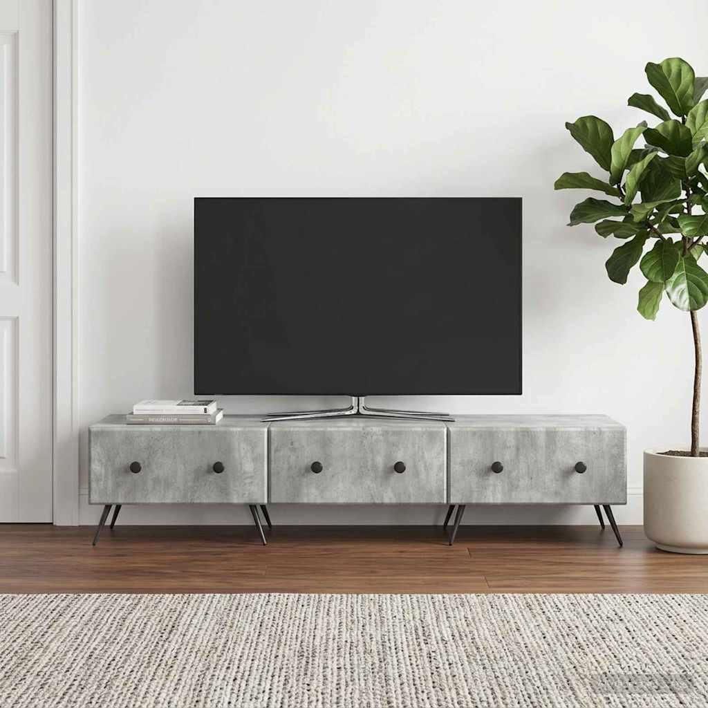 Televizoriaus spintelė Betono pilka 147 x 34,5 x 30 cm