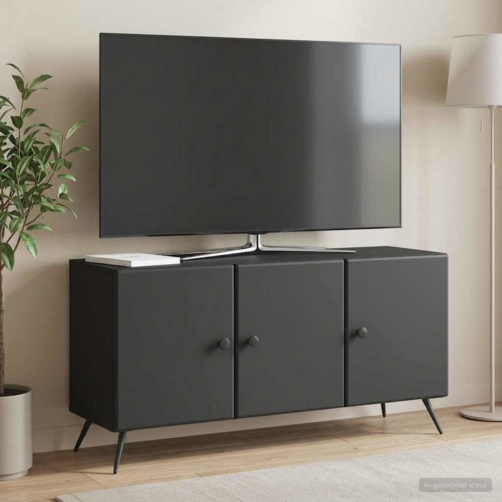 TV skapītis melns 99 x 34,5 x 50 cm apstrādāta koksne