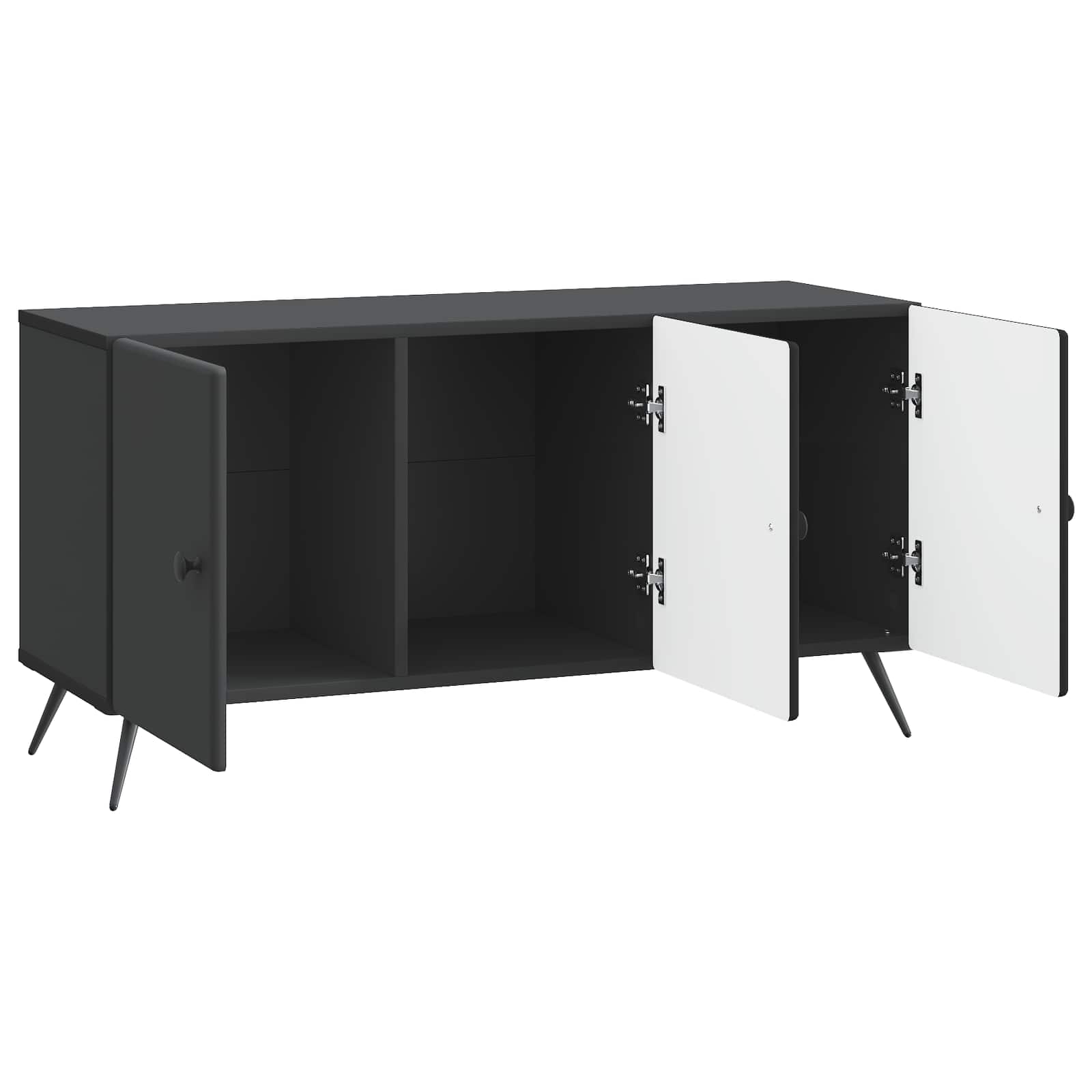 TV skapītis melns 99 x 34,5 x 50 cm apstrādāta koksne