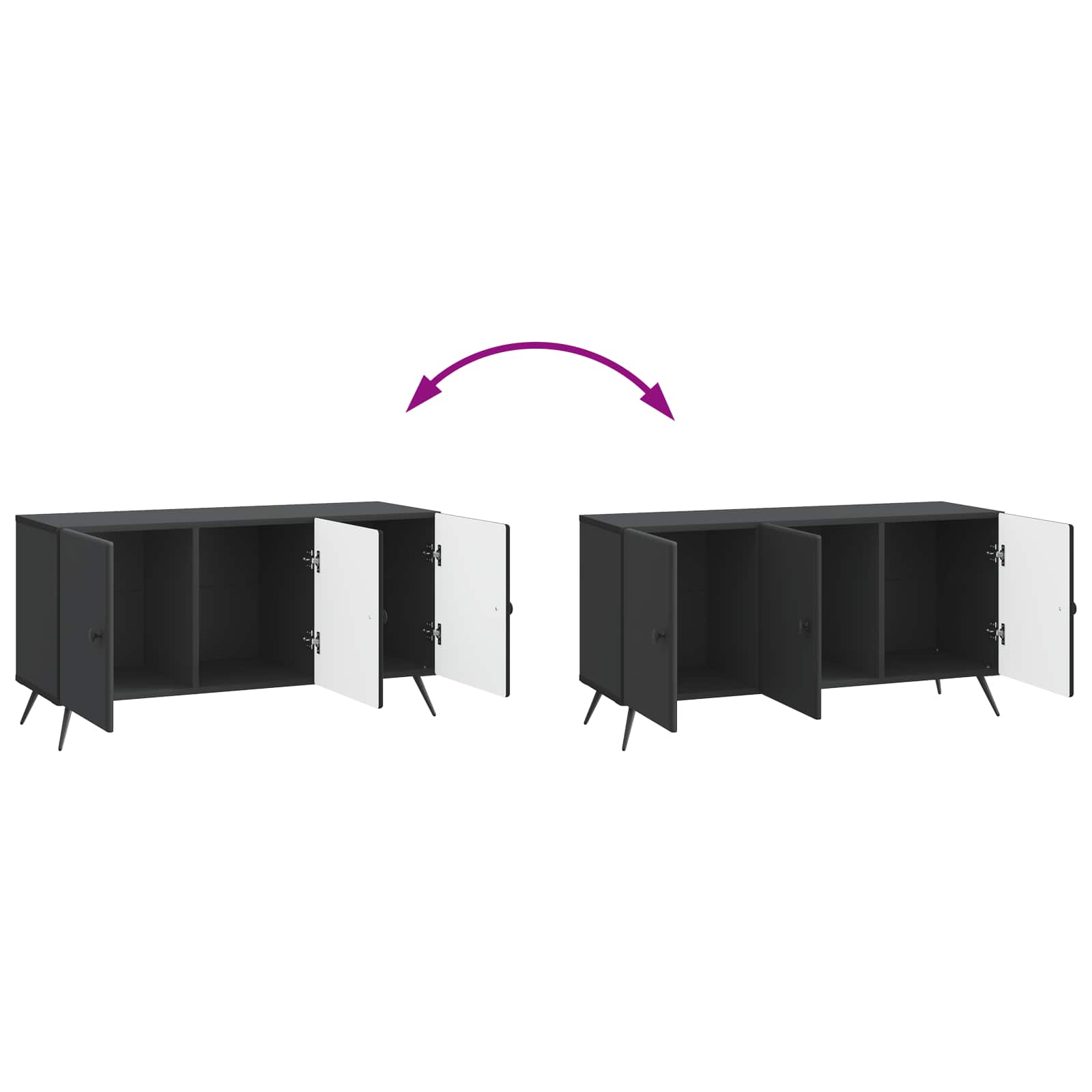 TV skapītis melns 99 x 34,5 x 50 cm apstrādāta koksne