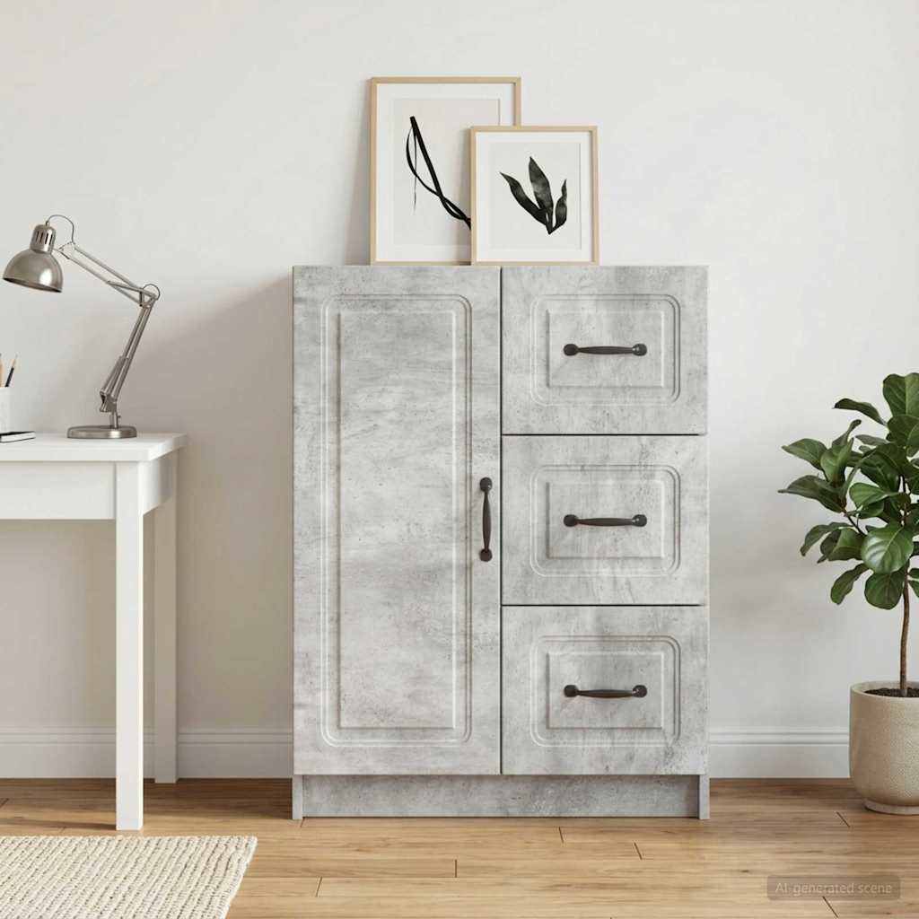 Kabalas Betona pelēks 66 x 34,5 x 87 cm Apstrādāta koksne