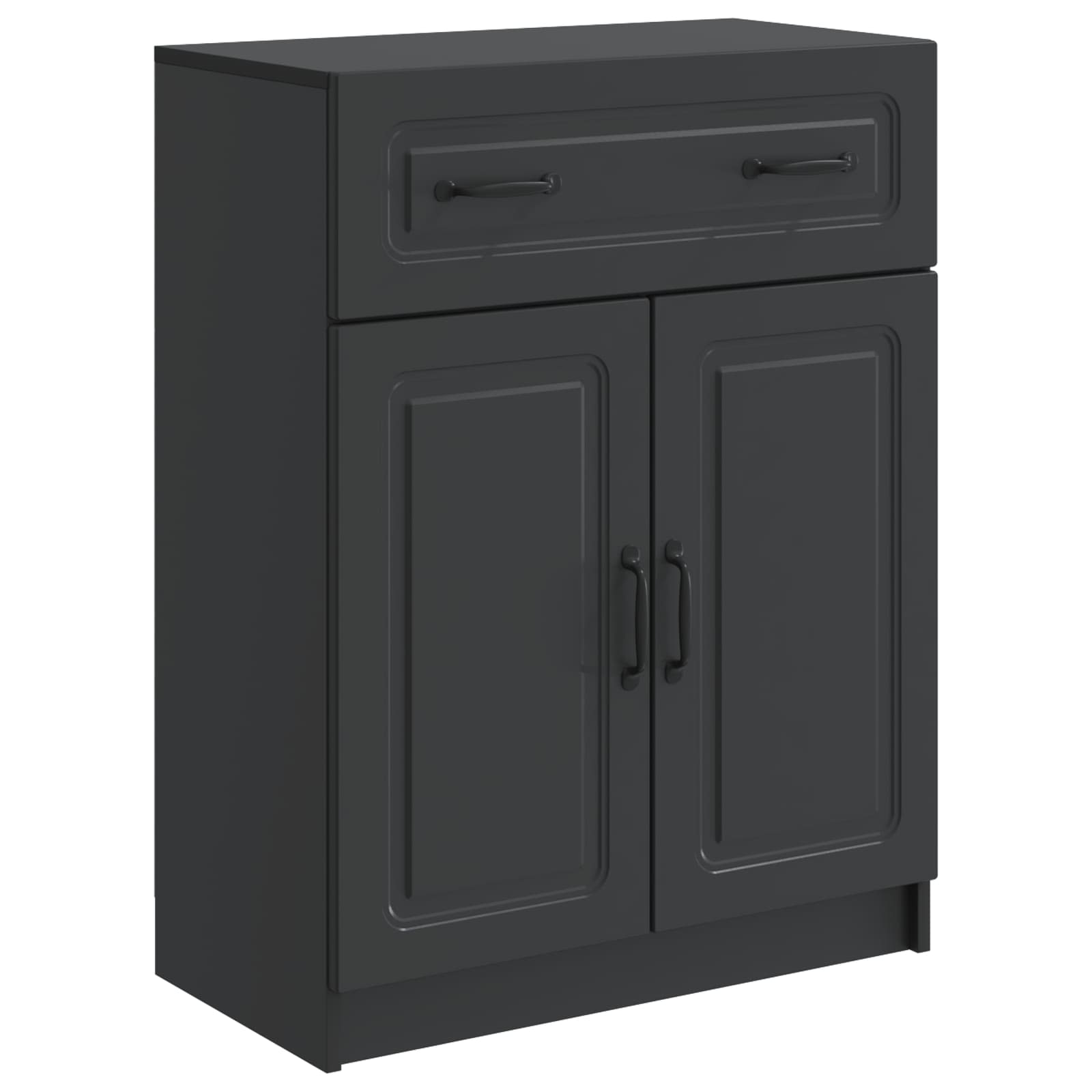 Kumode ar atvilktni Melna 66 x 34,5 x 87 cm Inženierijas koks