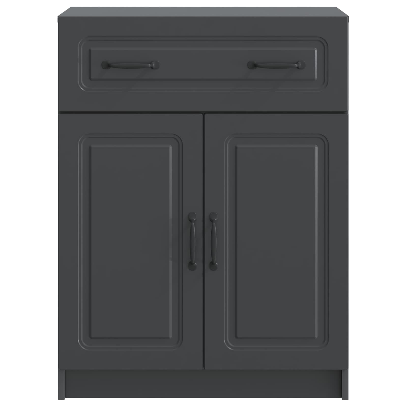 Kumode ar atvilktni Melna 66 x 34,5 x 87 cm Inženierijas koks