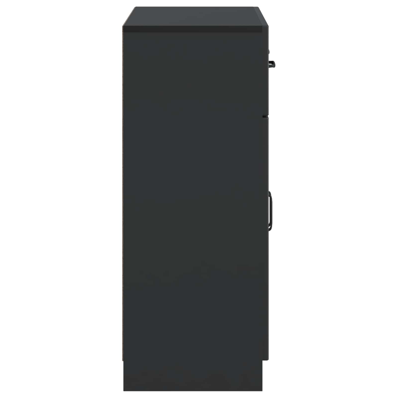 Kumode ar atvilktni Melna 66 x 34,5 x 87 cm Inženierijas koks