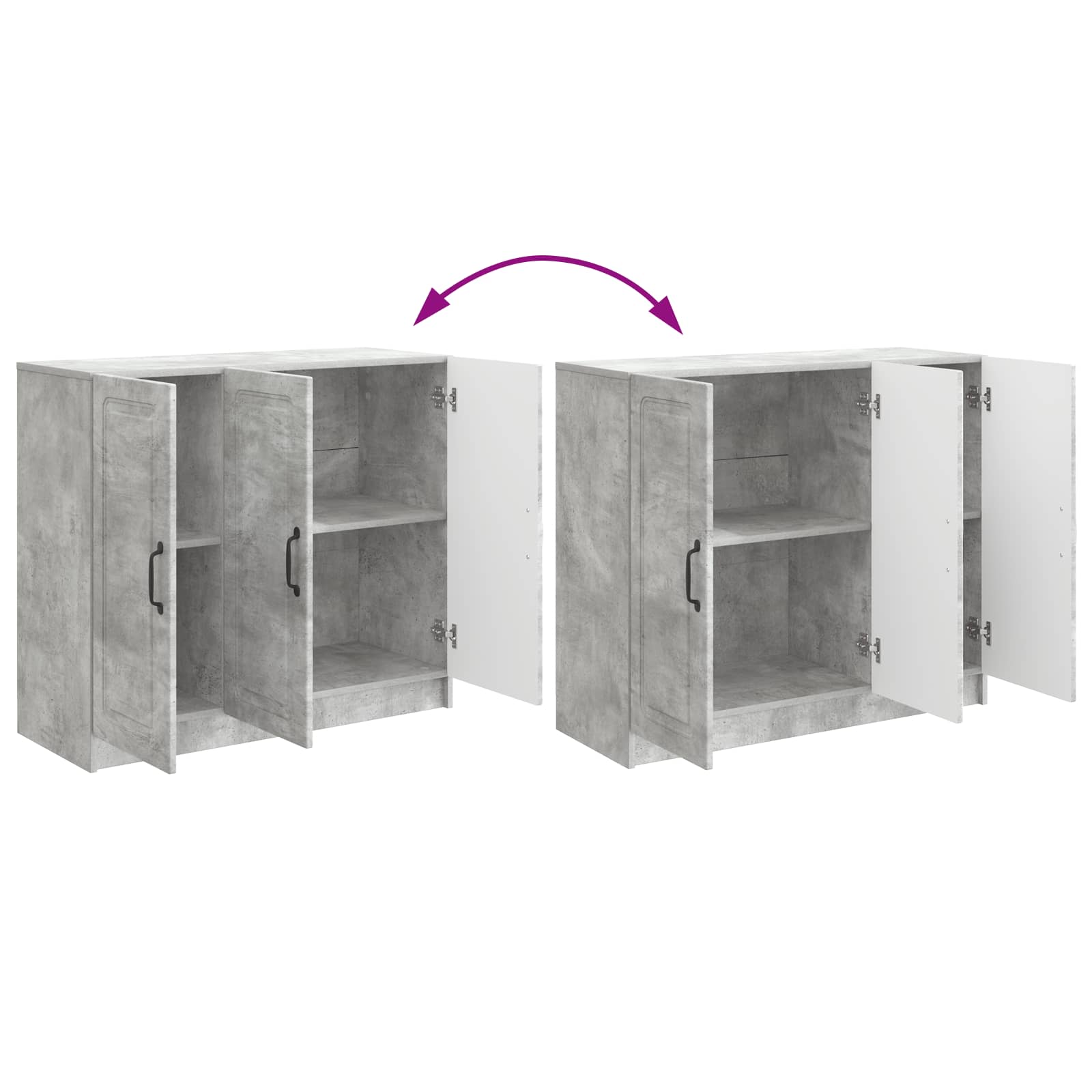Kabalas Betono pilka 89 x 34,5 x 77 cm Apdirbta mediena