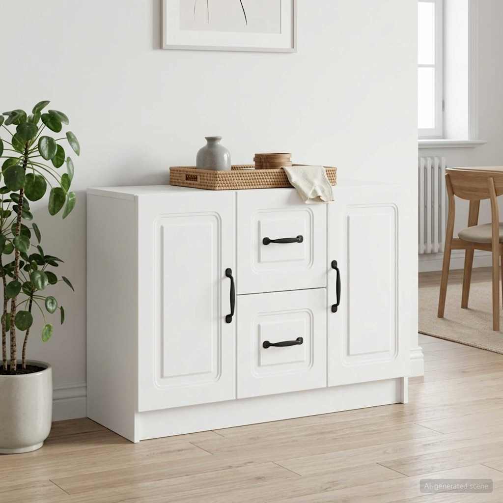 Kabalas su stalčių Balta 89 x 34,5 x 57 cm Apdirbta mediena