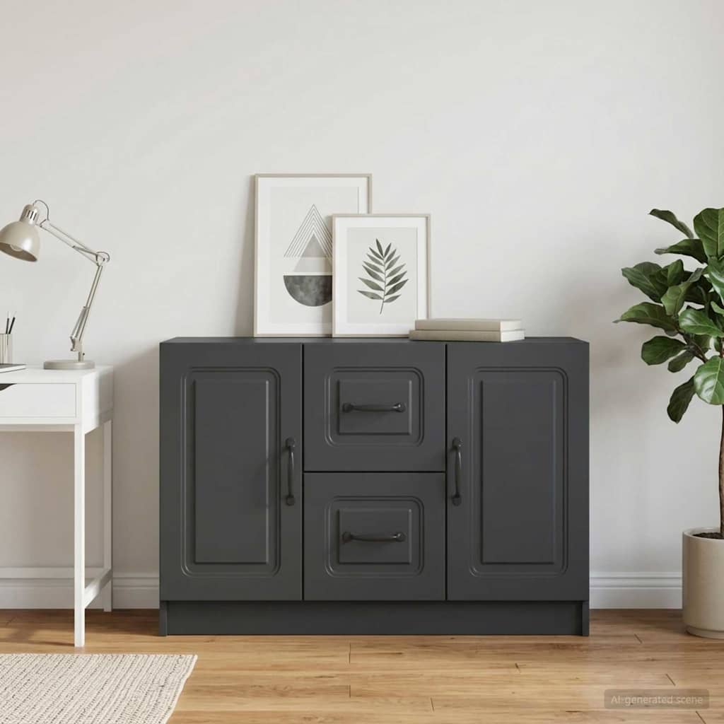 Kabalas su stalčių Juoda 89 x 34,5 x 57 cm Apdirbta mediena