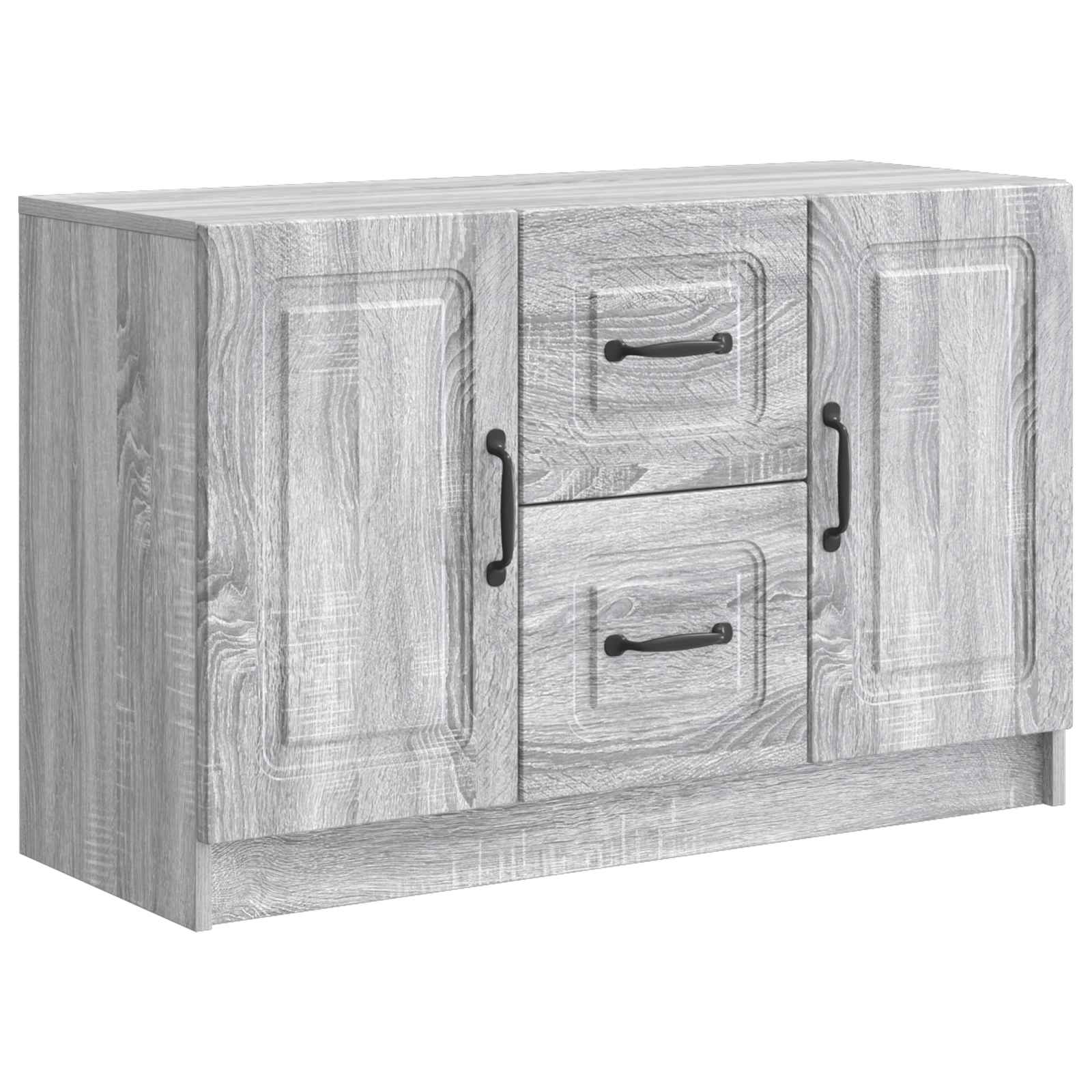 Kumode "Pilka Sonoma ozols", 89x34,5x57 cm, apstrādāta koksne