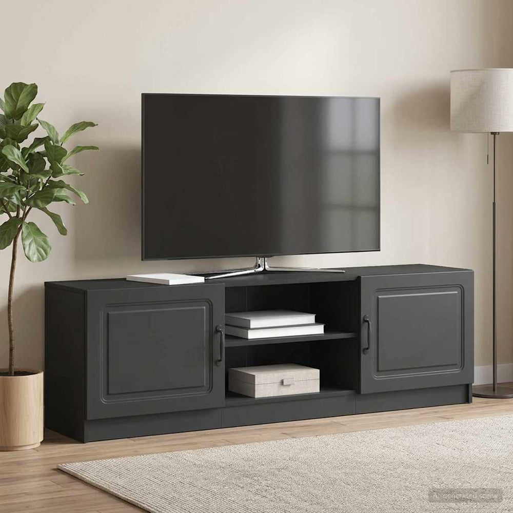 Televizoriaus spintelė Juoda 150 x 31 x 47 cm Apdirbta mediena