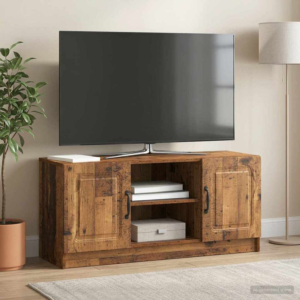 Televizoriaus spintelė Sendintos medienos 102 x 34,5 x 47 cm