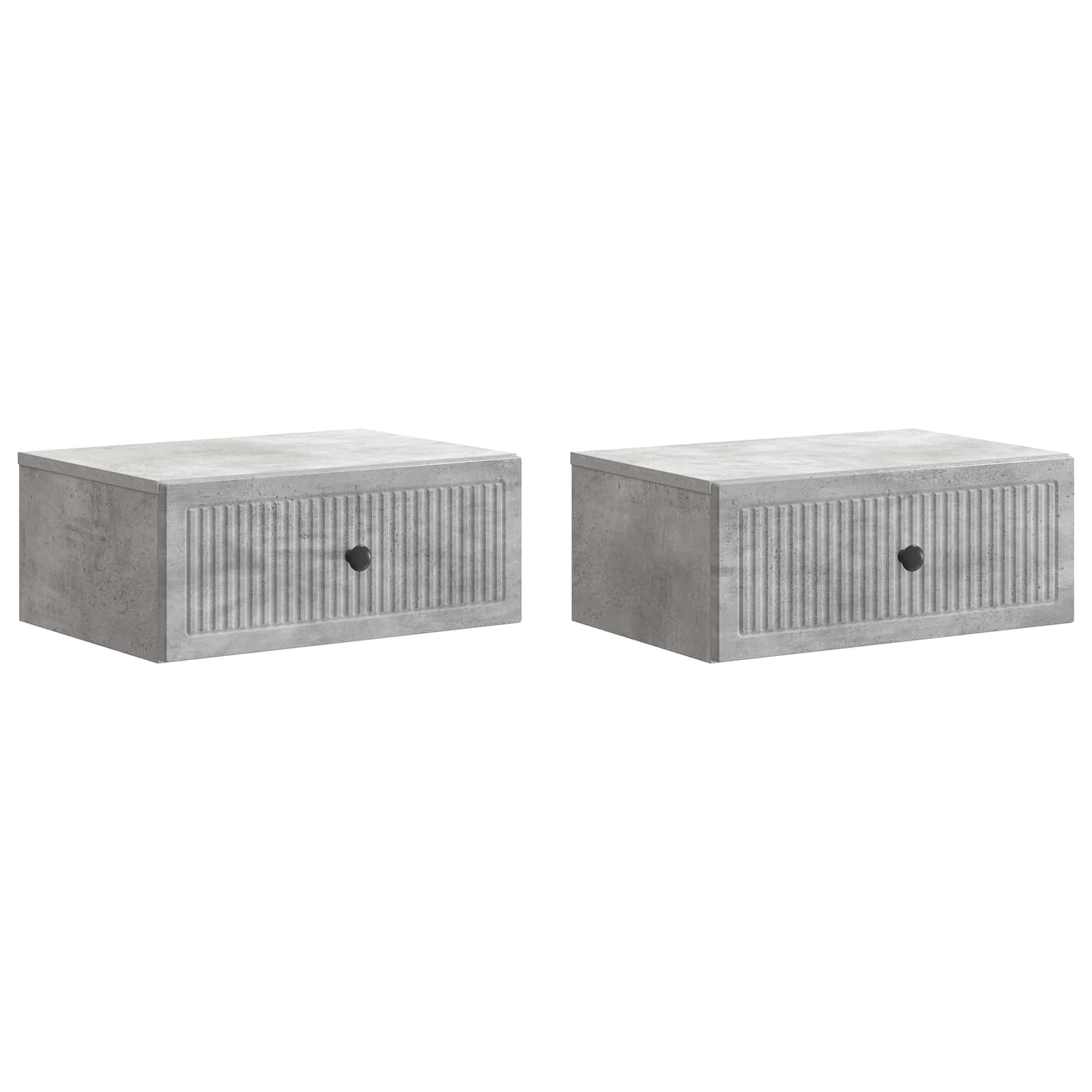 Šalia lovos spintelė 2 pcs Betono pilka 49 x 34,5 x 20 cm