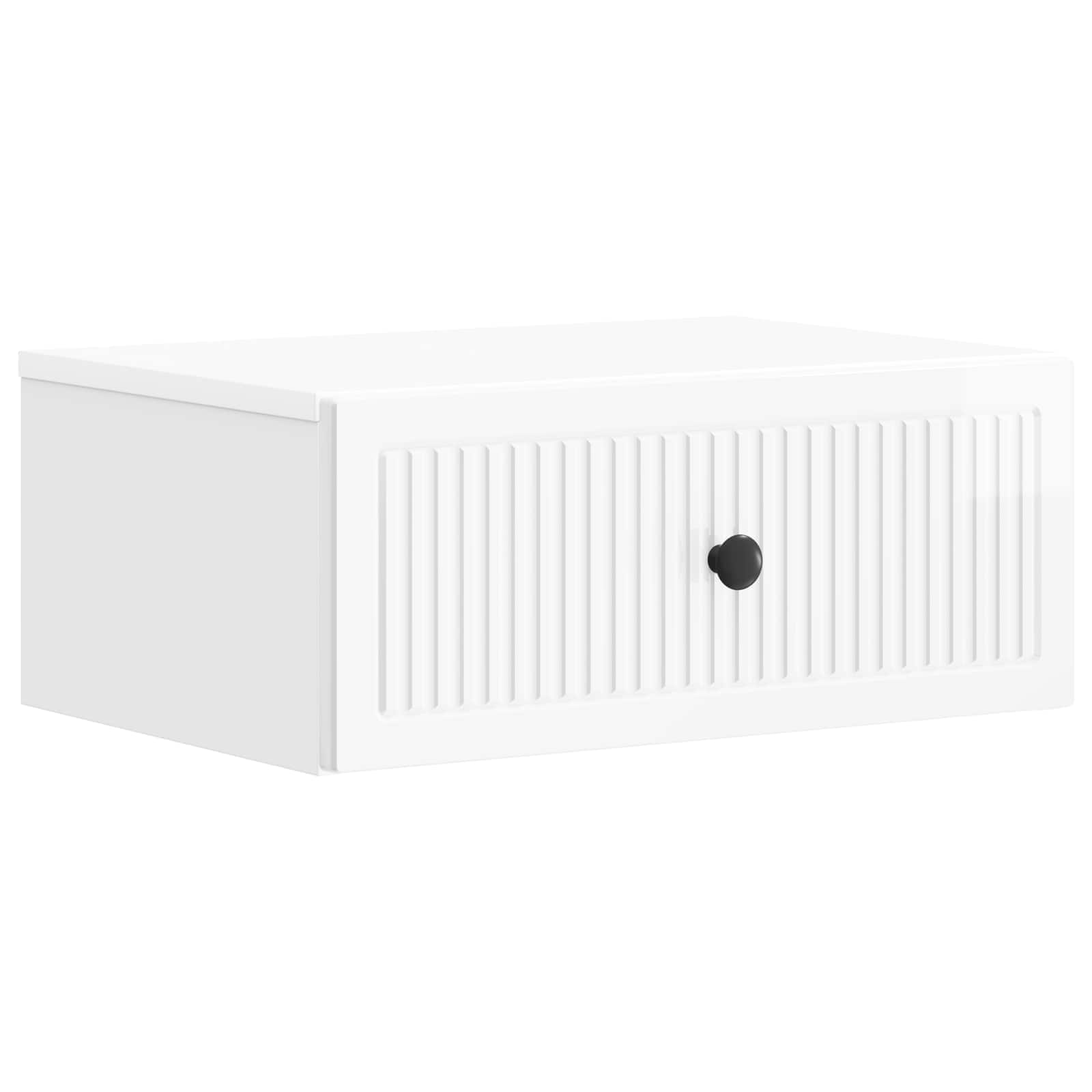 Šalia lovos spintelė 2 pcs Itin blizgi balta 49 x 34,5 x 20 cm