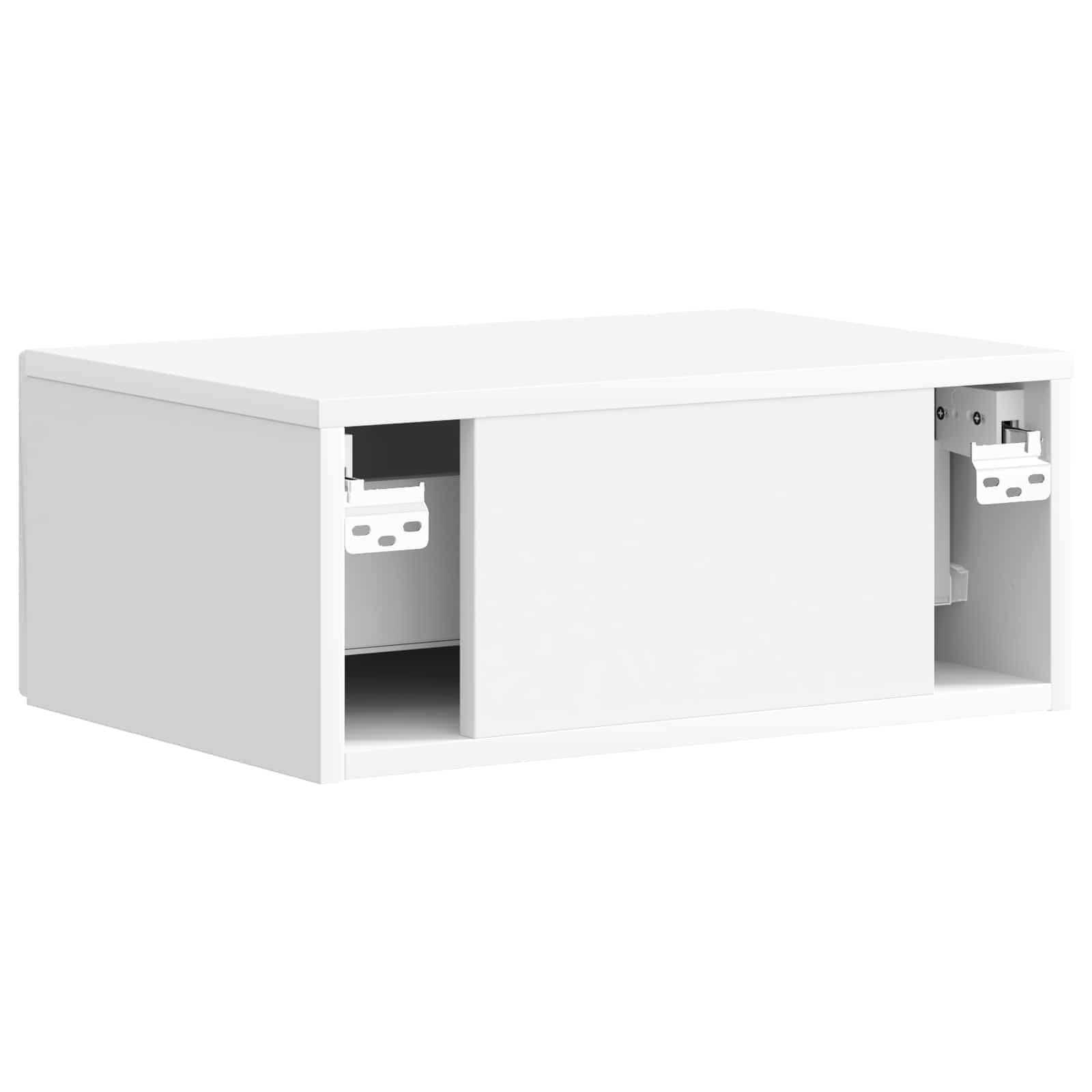 Šalia lovos spintelė 2 pcs Itin blizgi balta 49 x 34,5 x 20 cm