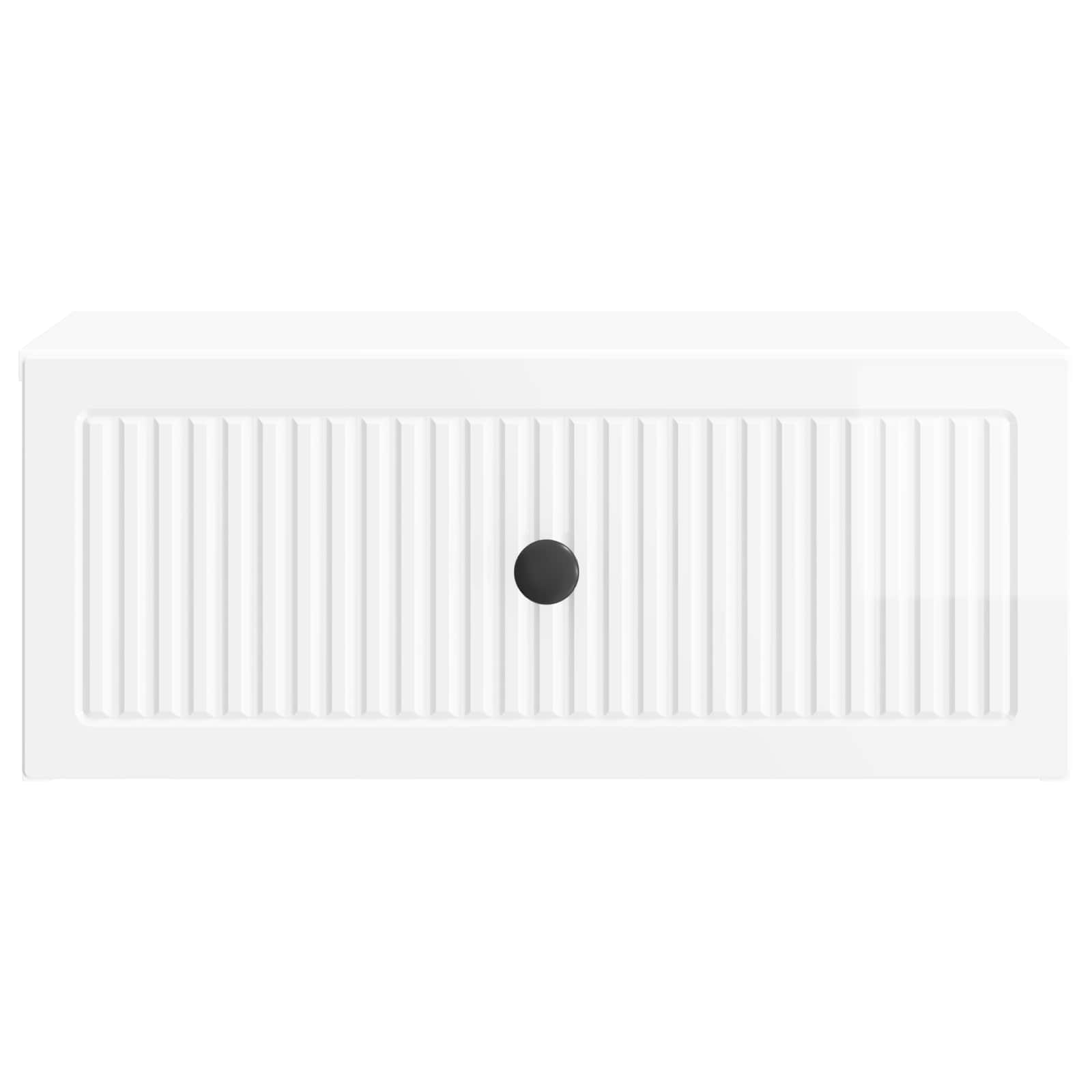 Šalia lovos spintelė 2 pcs Itin blizgi balta 49 x 34,5 x 20 cm
