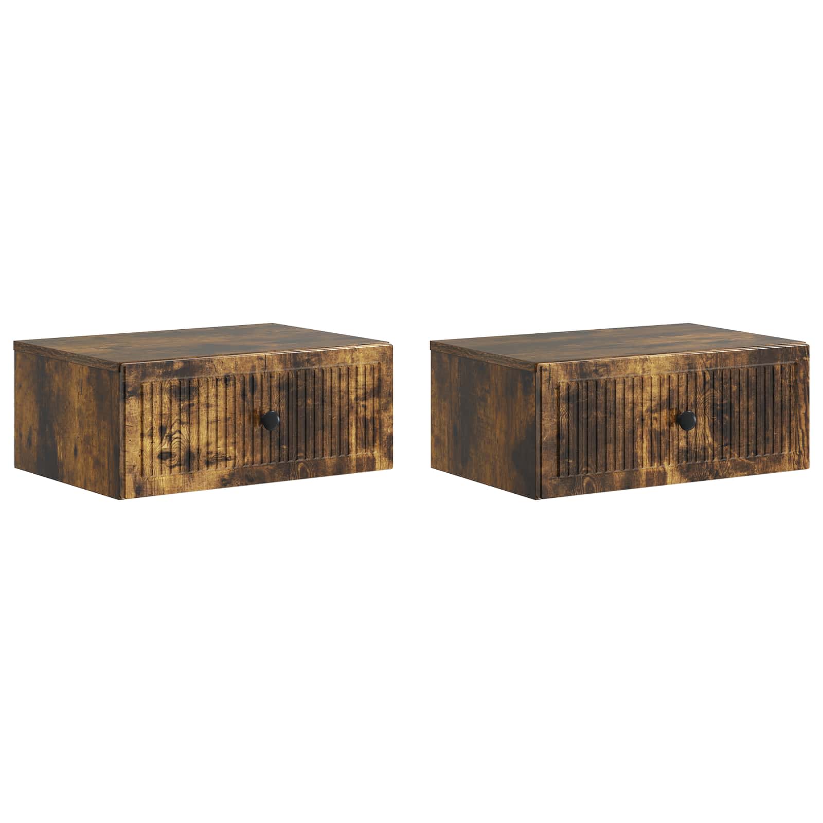 Šalia lovos spintelė 2 pcs Dūminio ąžuolo 49 x 34,5 x 20 cm