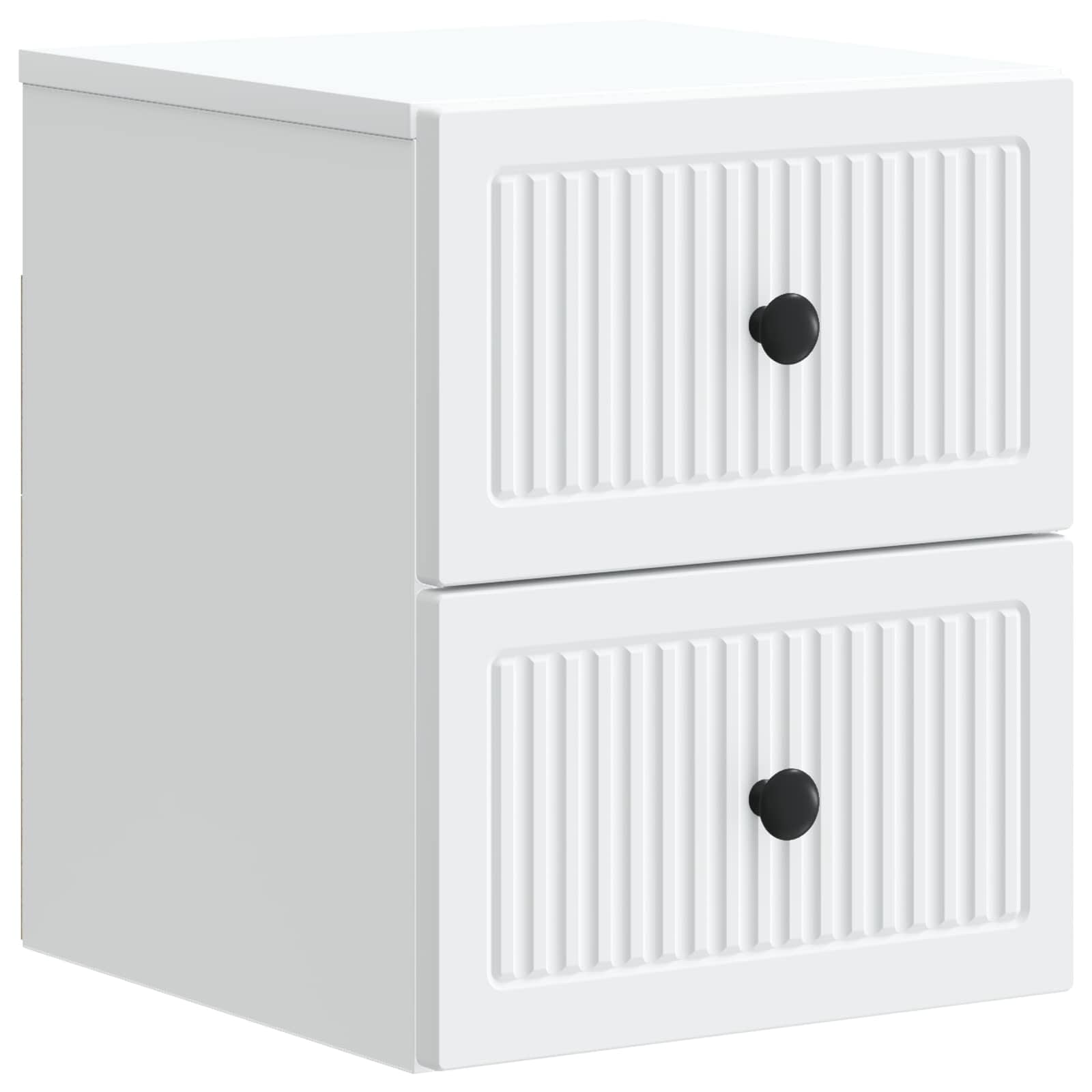 Sieninis naktinis staliukas 2 pcs Balta 33 x 34,5 x 40 cm
