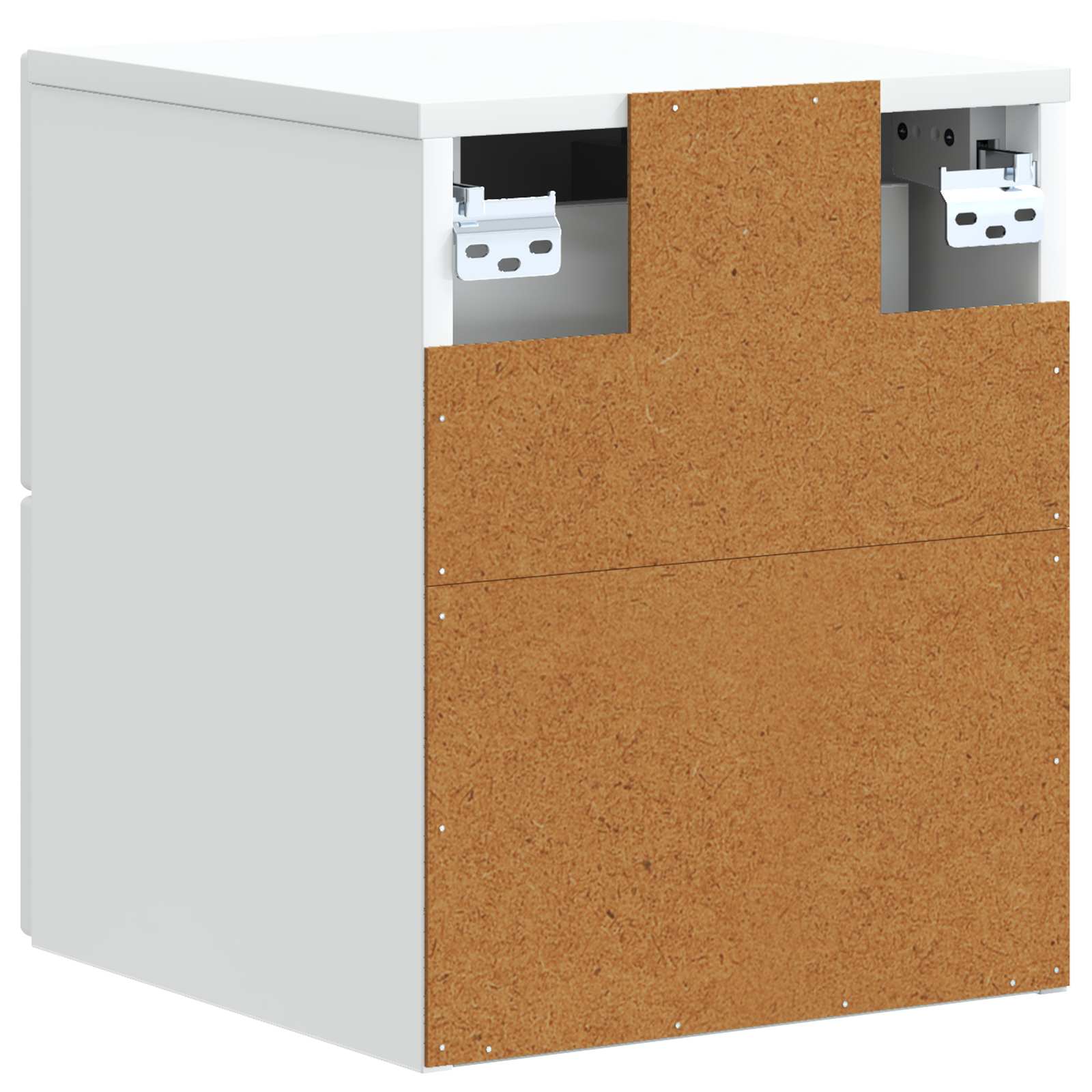 Sieninis naktinis staliukas 2 pcs Balta 33 x 34,5 x 40 cm