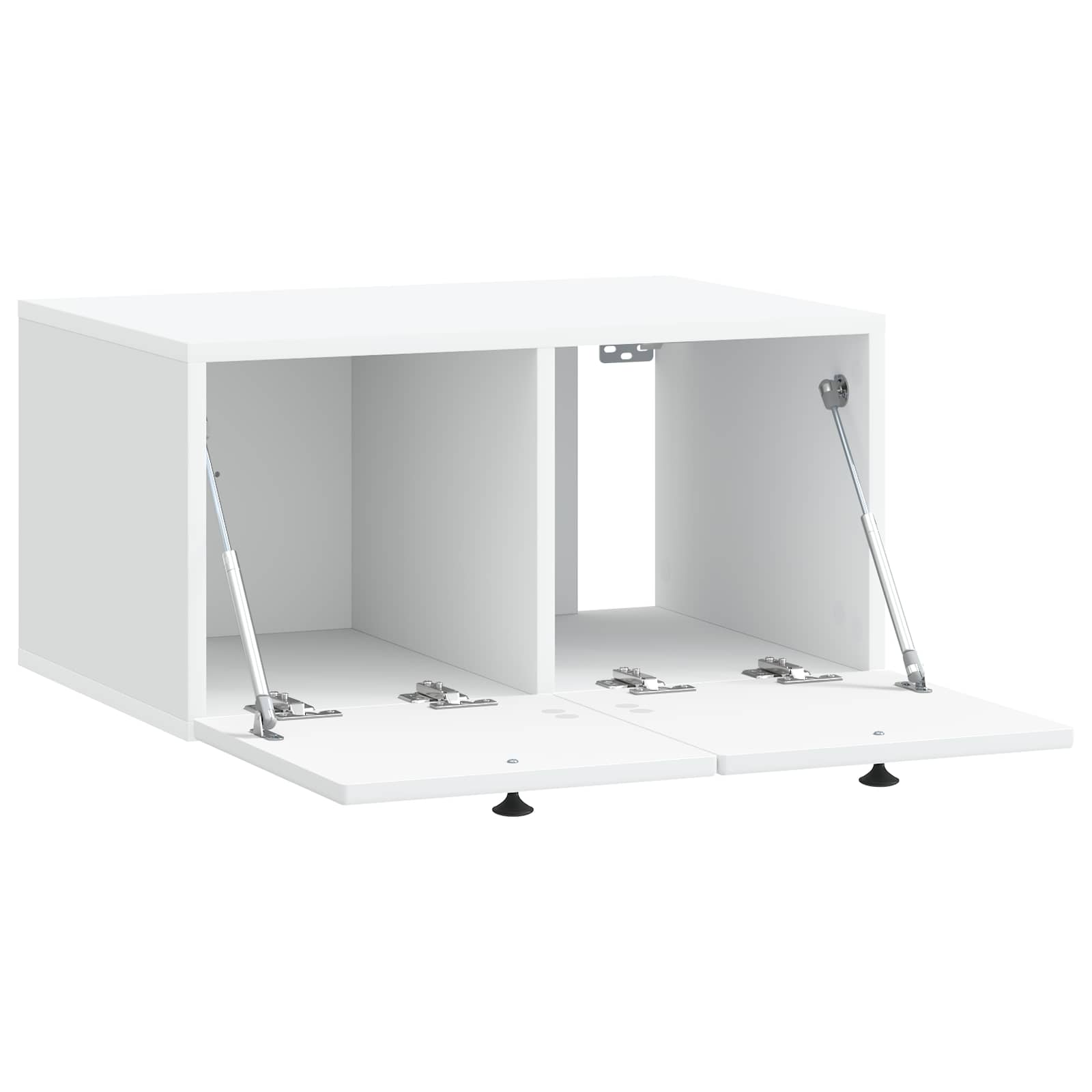 Sieninė TV spintelė Balta 59,5 x 41 x 30 cm Apdirbta mediena