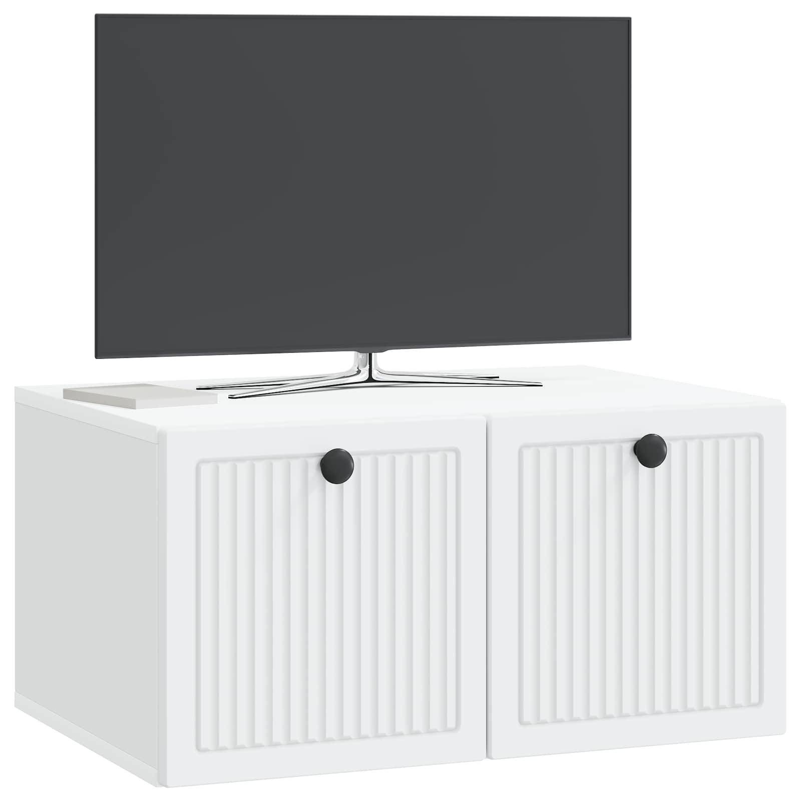 Sieninė TV spintelė Balta 59,5 x 41 x 30 cm Apdirbta mediena