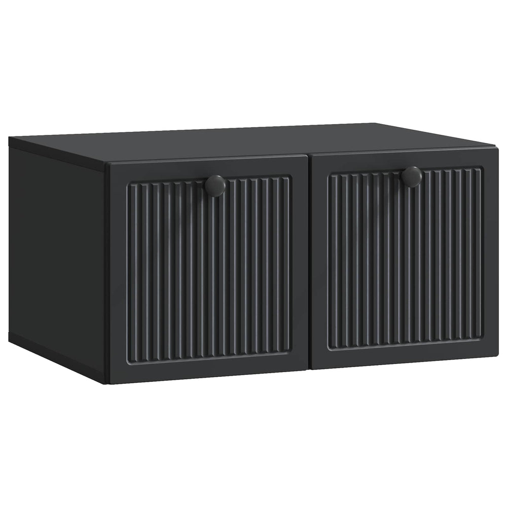 Sieninė TV spintelė Juoda 59,5 x 41 x 30 cm Apdirbta mediena
