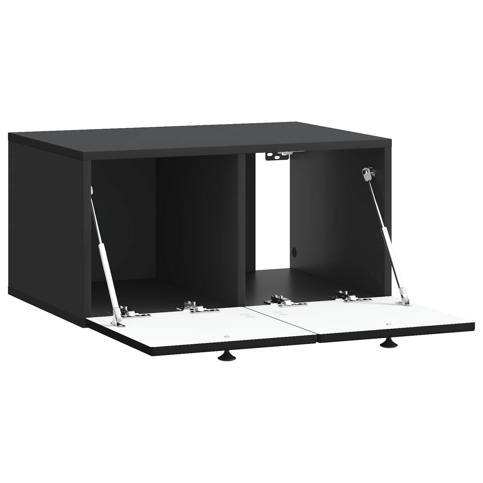 Sieninė TV spintelė Juoda 59,5 x 41 x 30 cm Apdirbta mediena