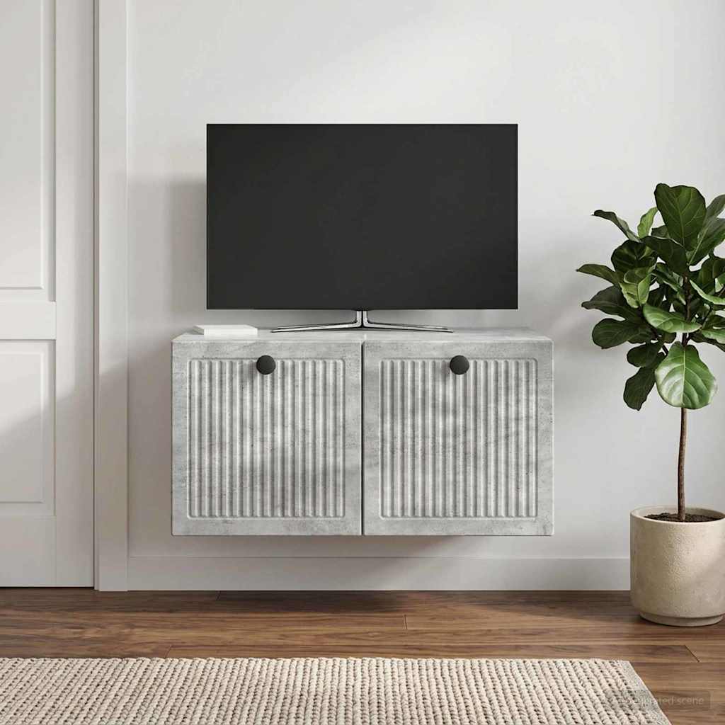 Sieninė TV spintelė Betono pilka 59,5 x 41 x 30 cm