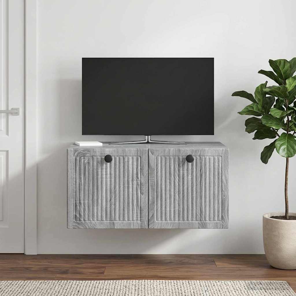 Sieninė TV spintelė Pilka sonoma ąžuolo 59,5 x 41 x 30 cm