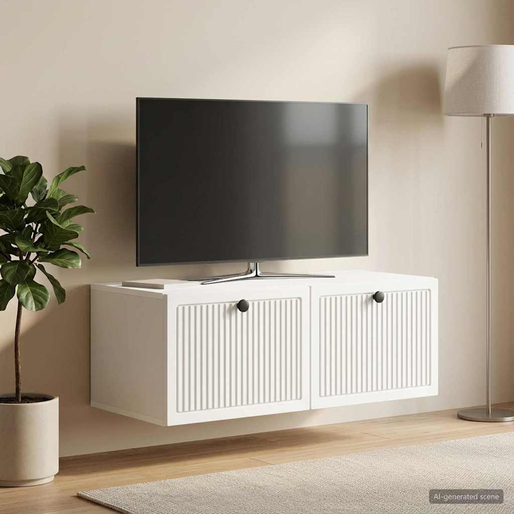 Sieninė TV spintelė Balta 78,5 x 41 x 30 cm Apdirbta mediena