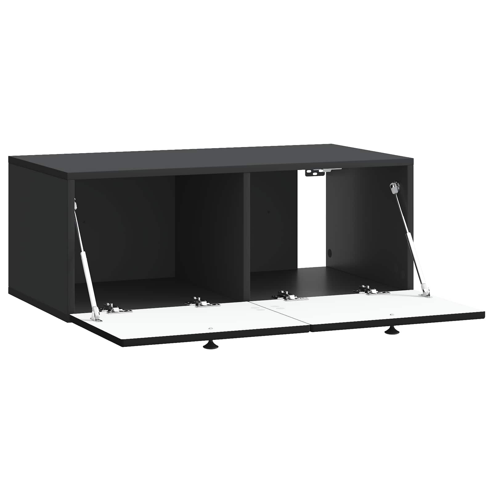 Sieninė TV spintelė Juoda 78,5 x 41 x 30 cm Apdirbta mediena