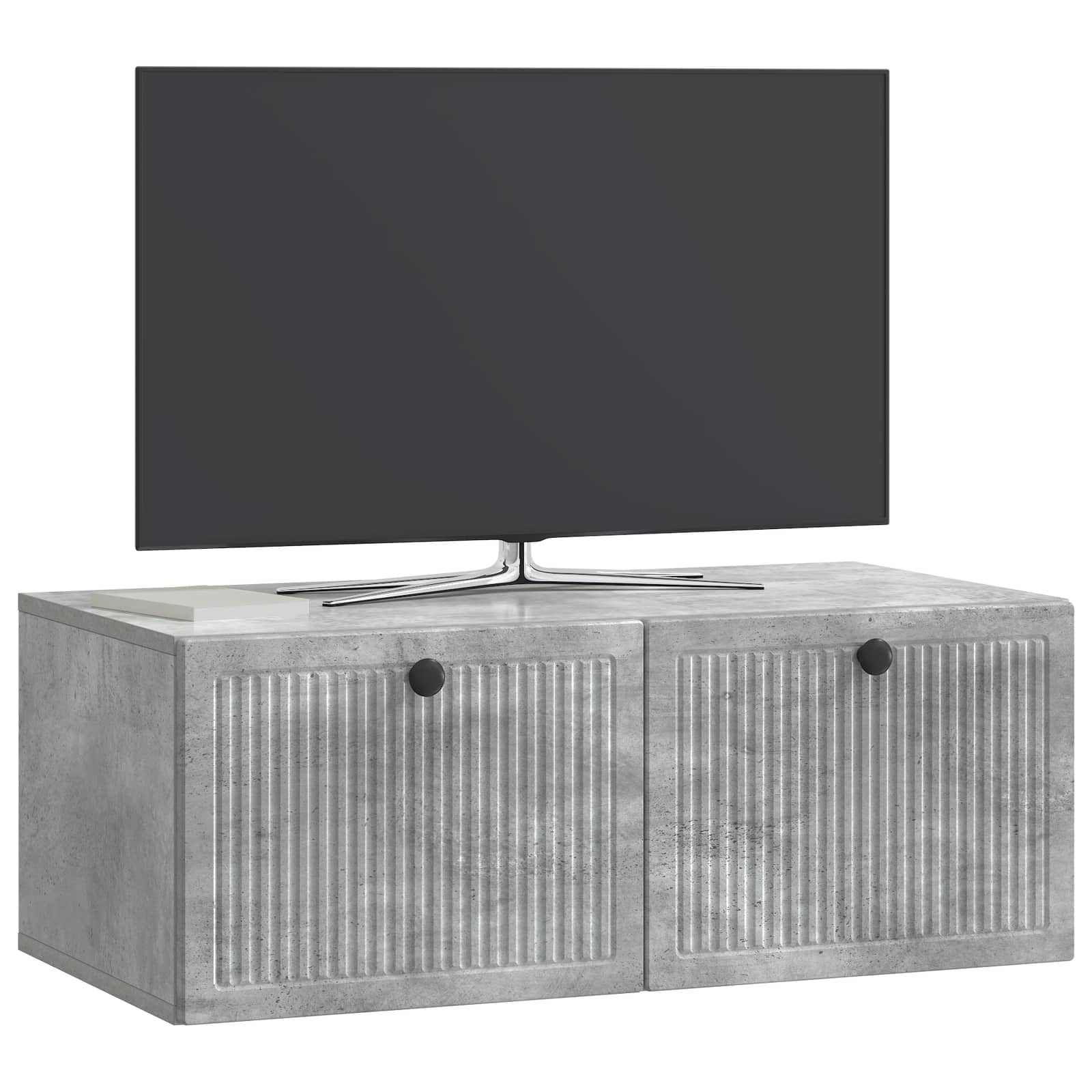 Pie sienas stiprināms TV skapītis, betona pelēks, 78,5 x 41 x 30 cm