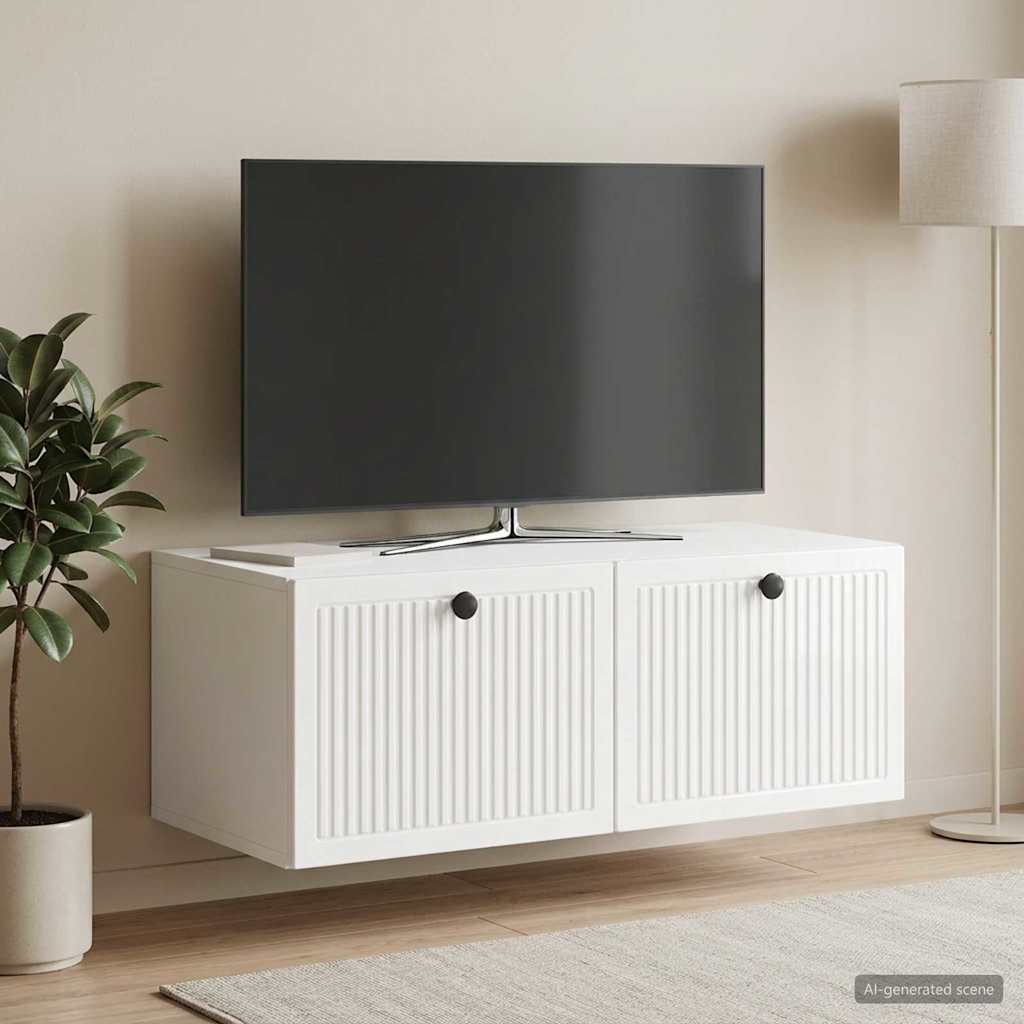 Sienas TV skapis, īpaši spīdīgs, balts 78,5 x 41 x 30 cm
